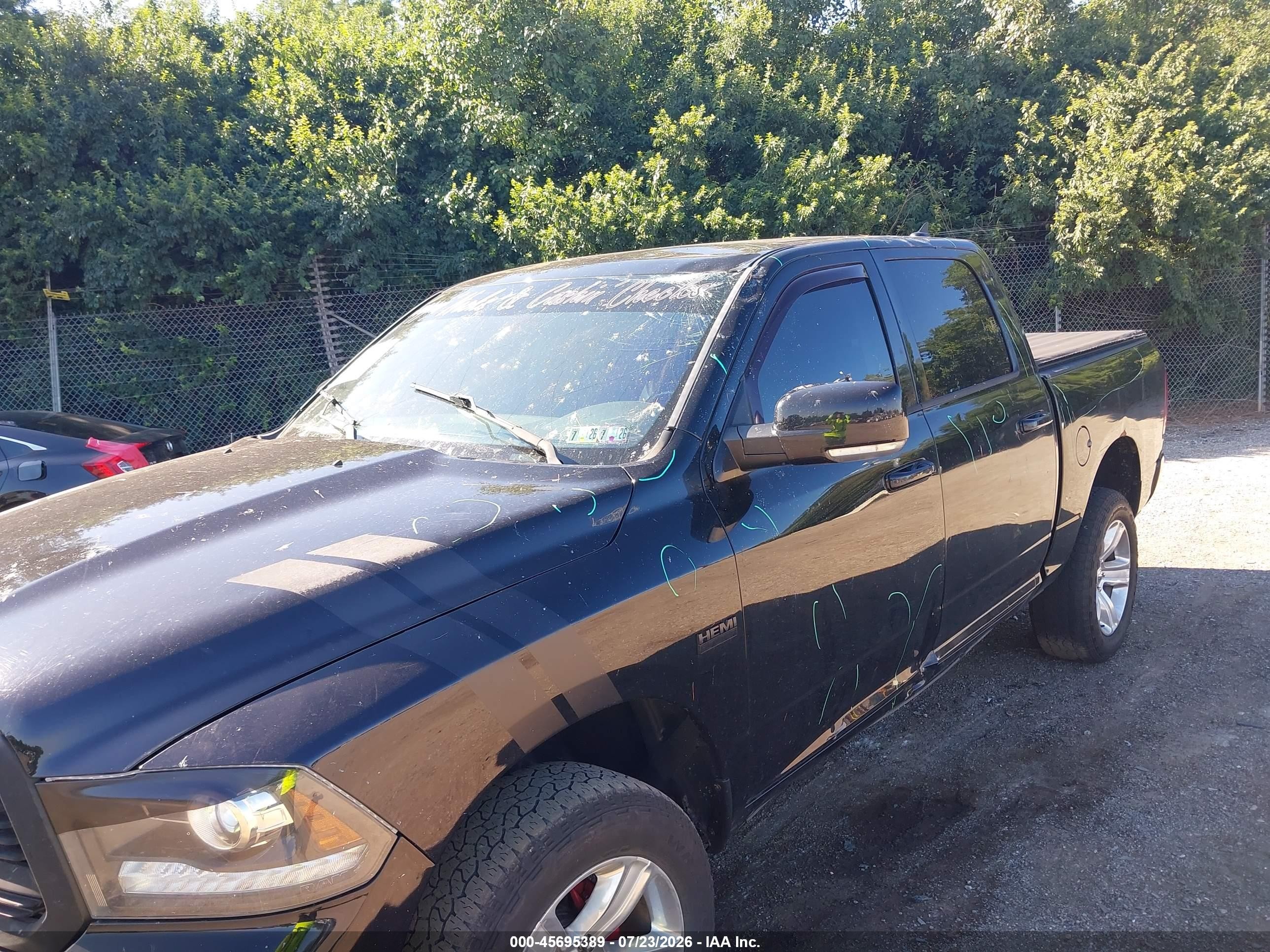 2014 Ram 1500 Sport Черный vin: 1C6RR7MT7ES303306