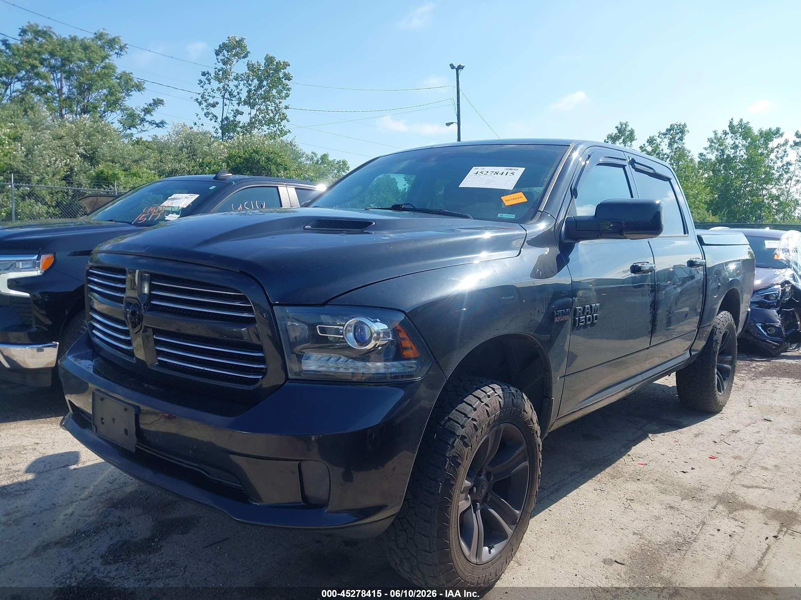 2016 Ram 1500 Sport Black vin: 1C6RR7MT7GS351696