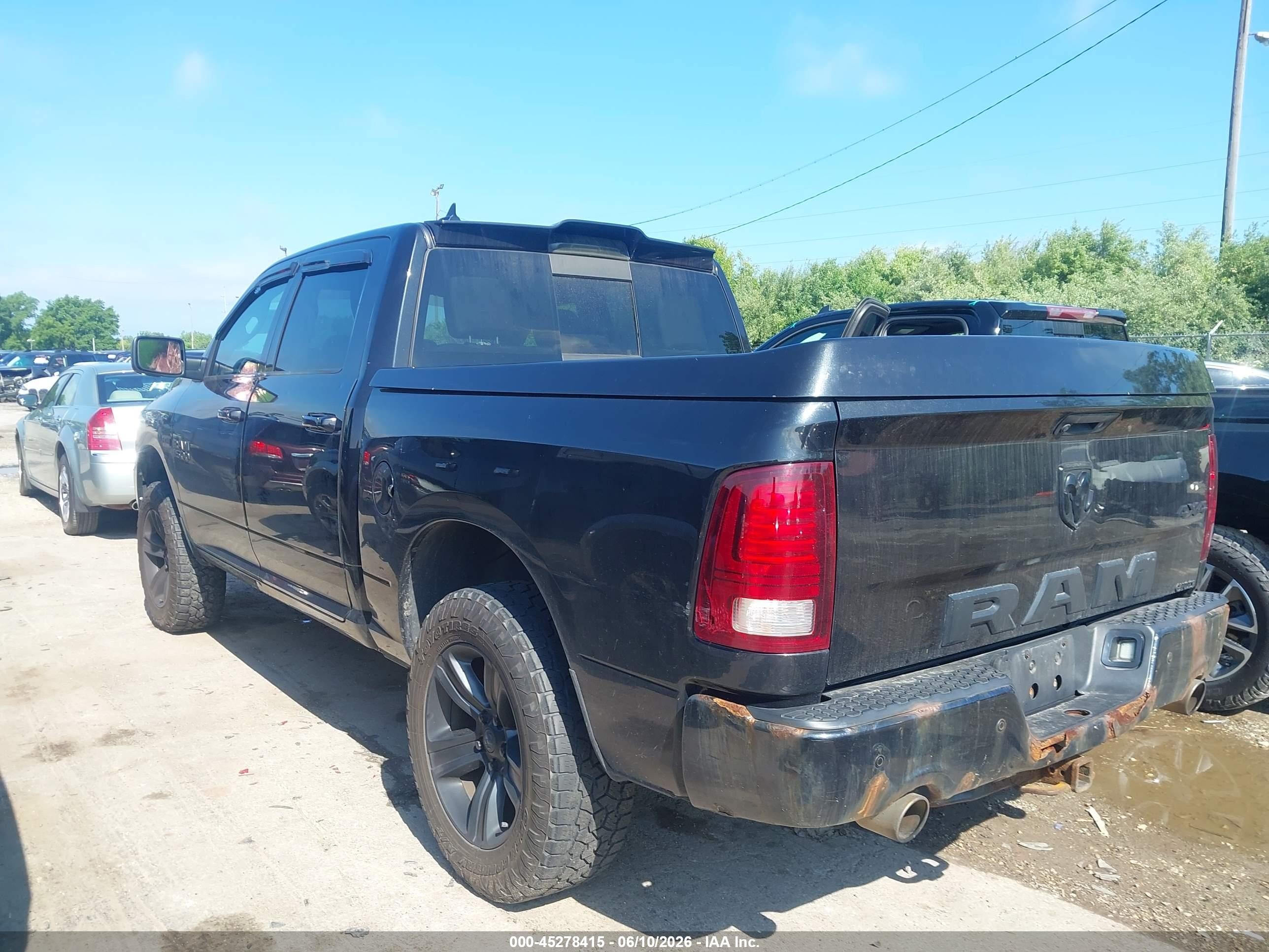 2016 Ram 1500 Sport Black vin: 1C6RR7MT7GS351696