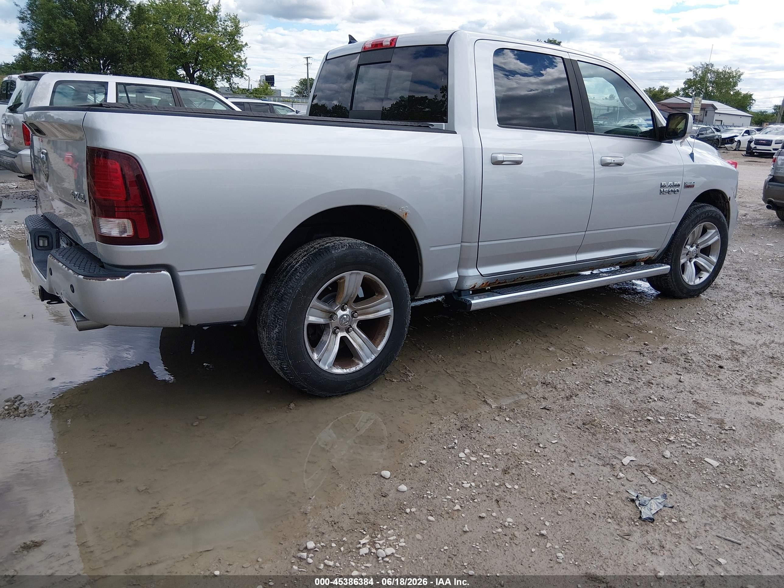 2013 Ram 1500 Sport Silver vin: 1C6RR7MT8DS536819