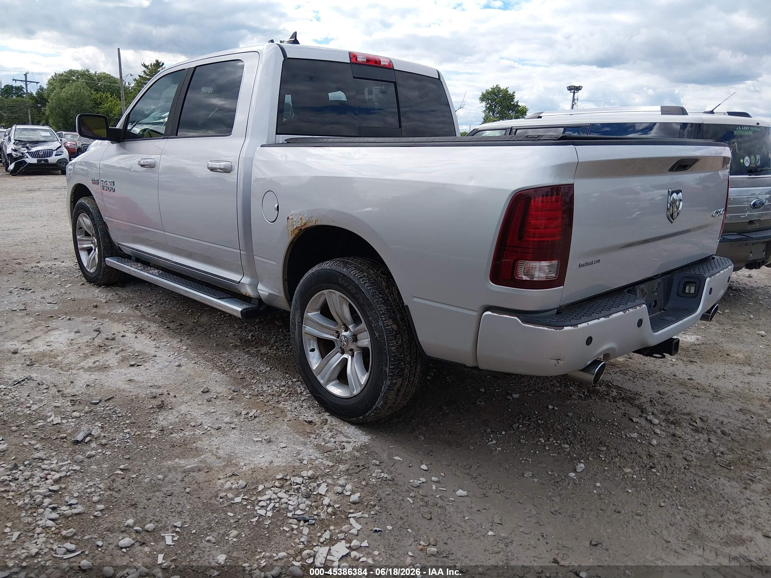 2013 Ram 1500 Sport Silver vin: 1C6RR7MT8DS536819