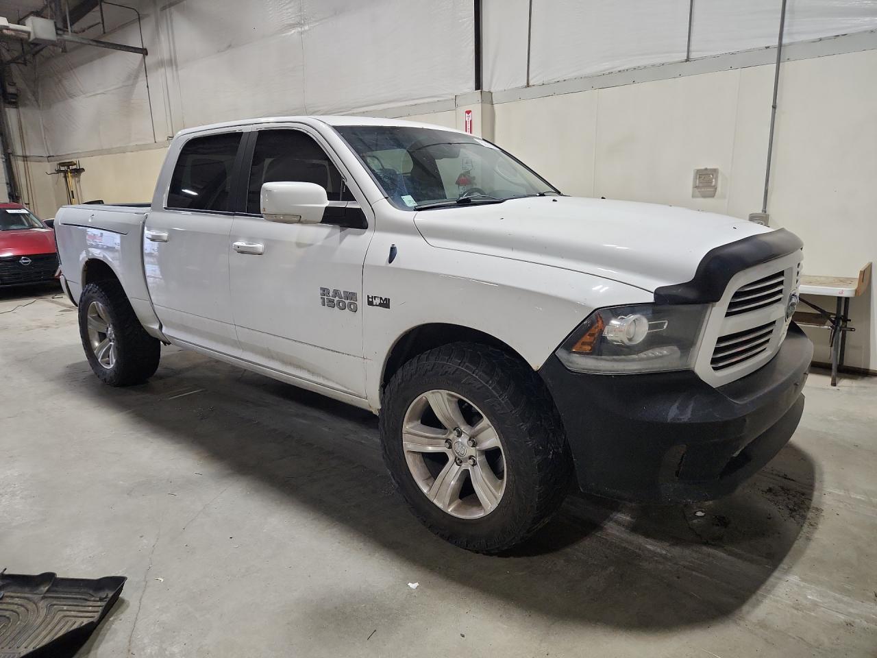 2013 Ram 1500 Sport White vin: 1C6RR7MT8DS552132 Damage: Right Front Fender, Multiple Scratches Heavy, 3
