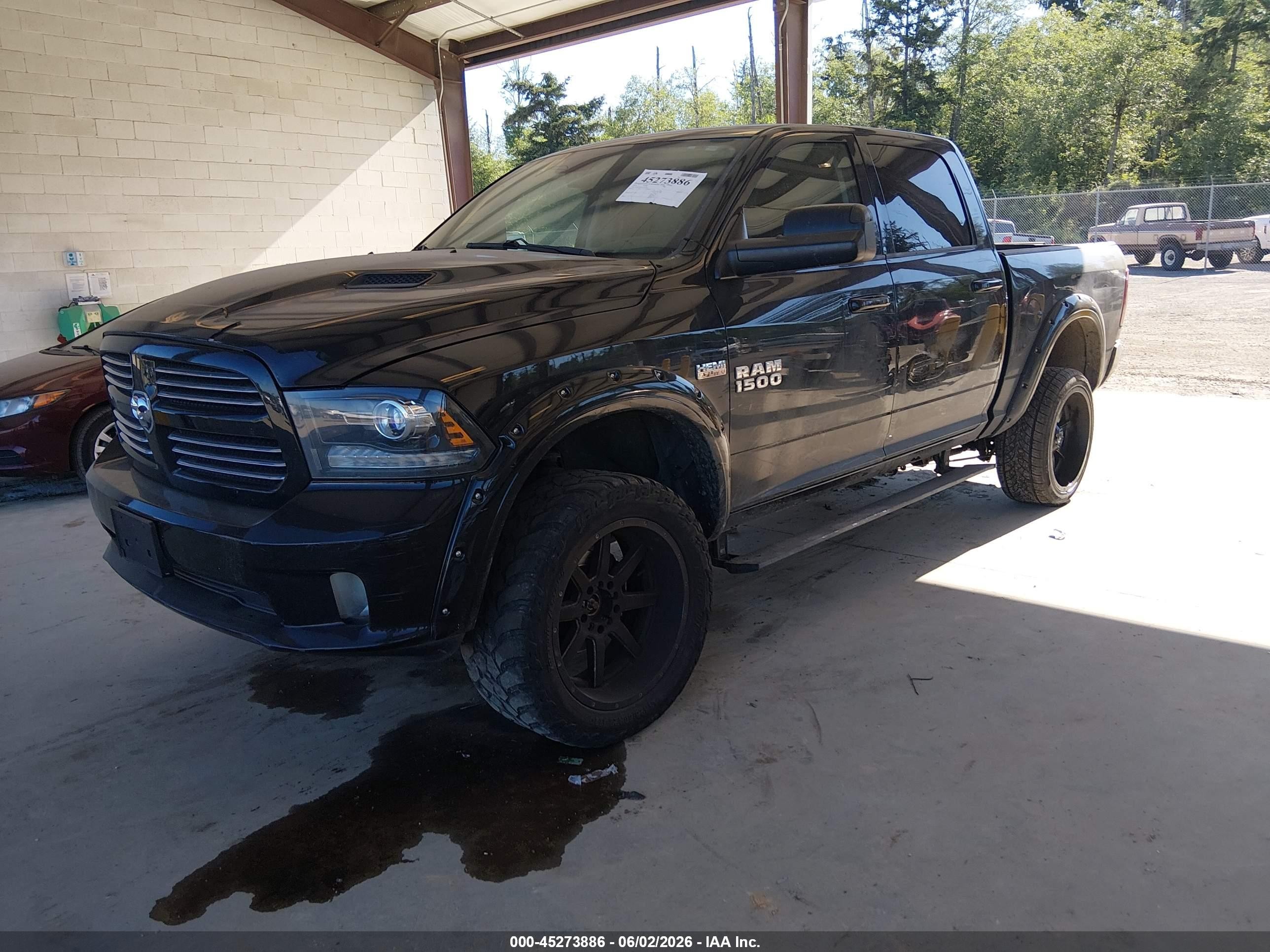 2014 Ram 1500 Sport Black vin: 1C6RR7MT8ES417816