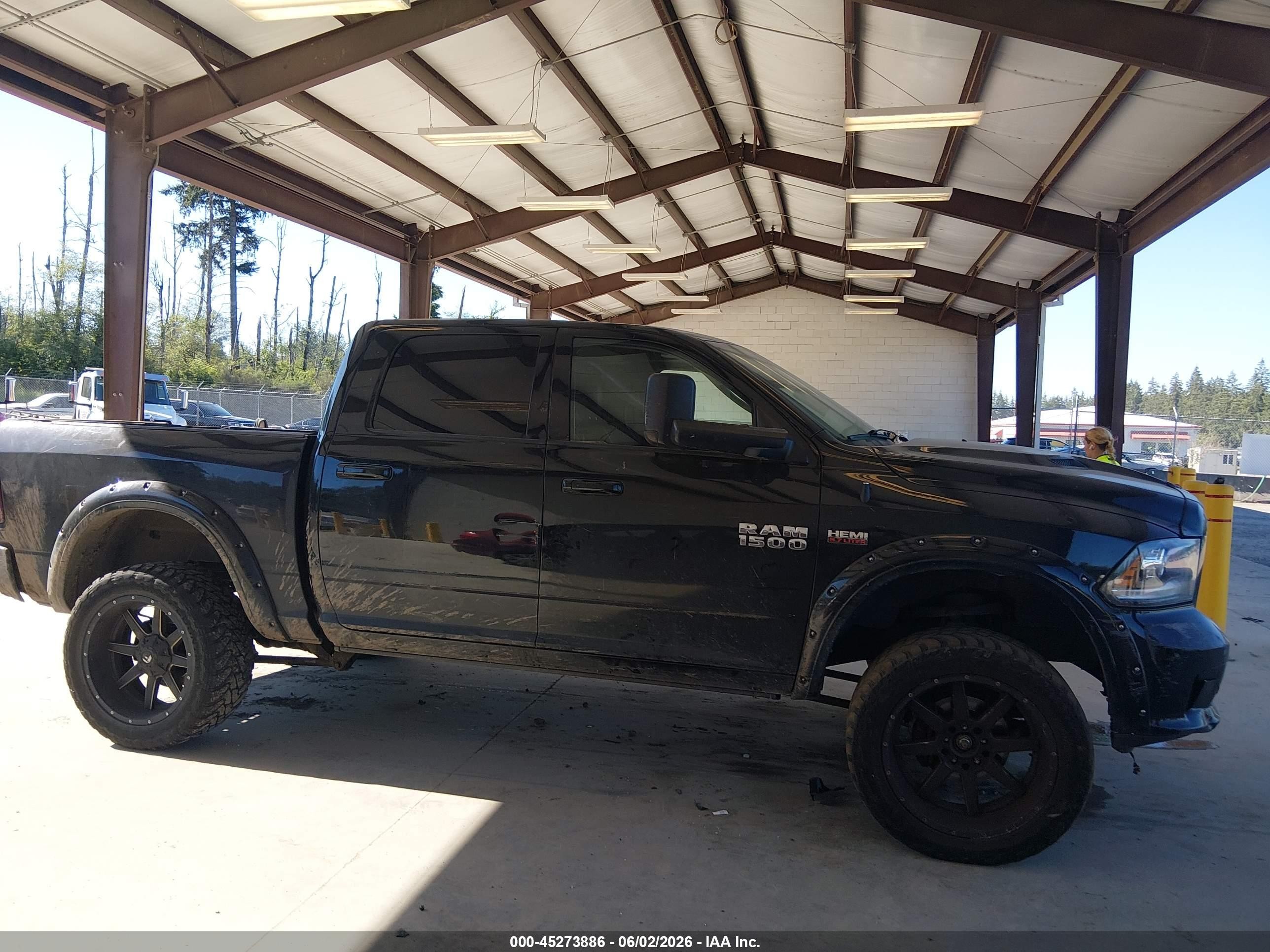 2014 Ram 1500 Sport Black vin: 1C6RR7MT8ES417816