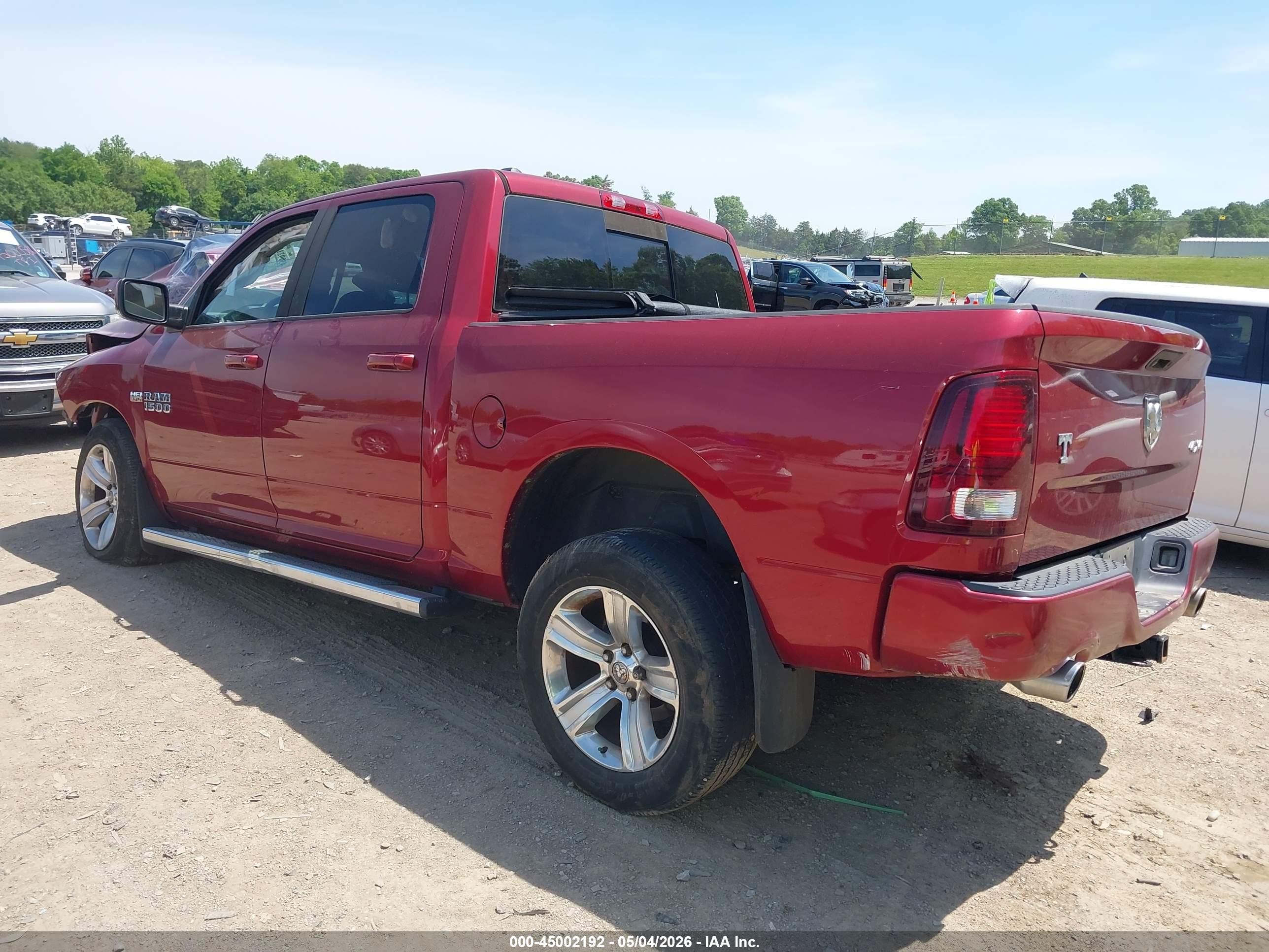 2015 Ram 1500 Sport Maroon vin: 1C6RR7MT8FS598384