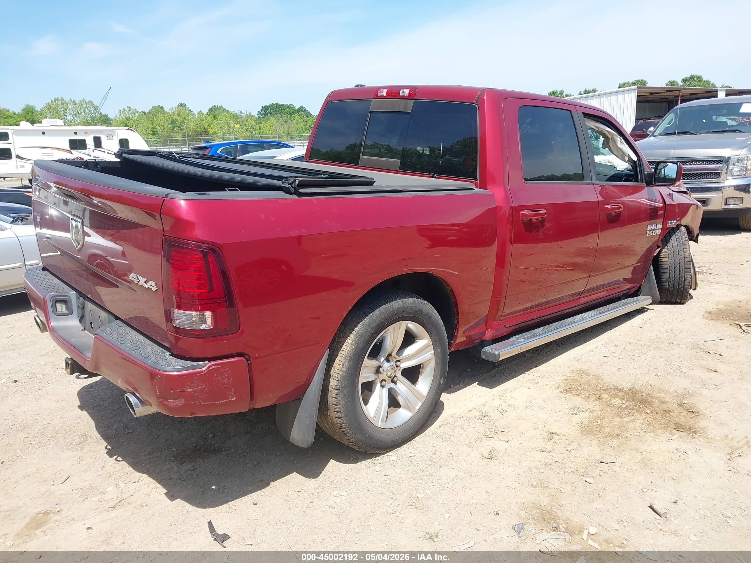 2015 Ram 1500 Sport Maroon vin: 1C6RR7MT8FS598384