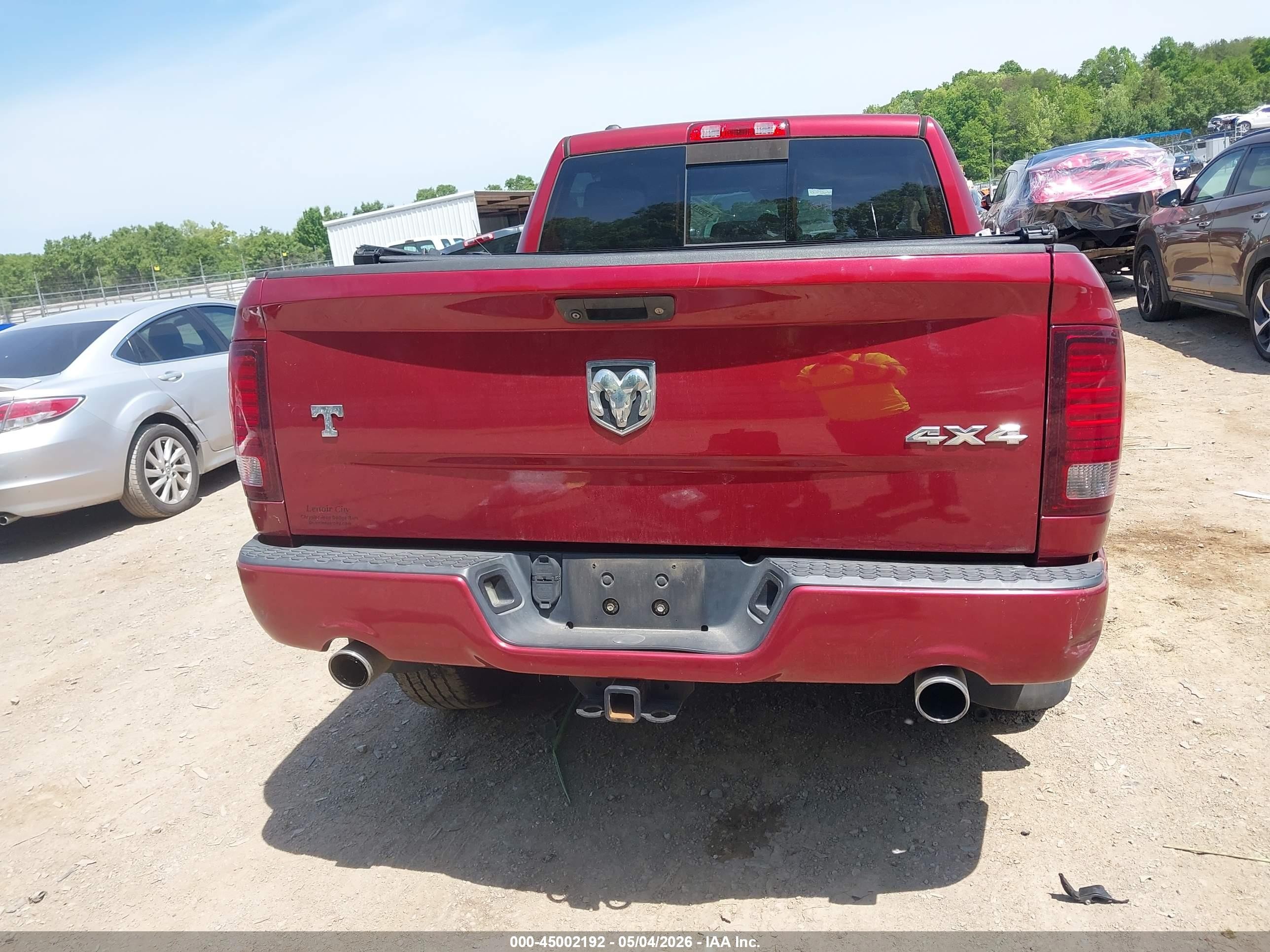 2015 Ram 1500 Sport Maroon vin: 1C6RR7MT8FS598384
