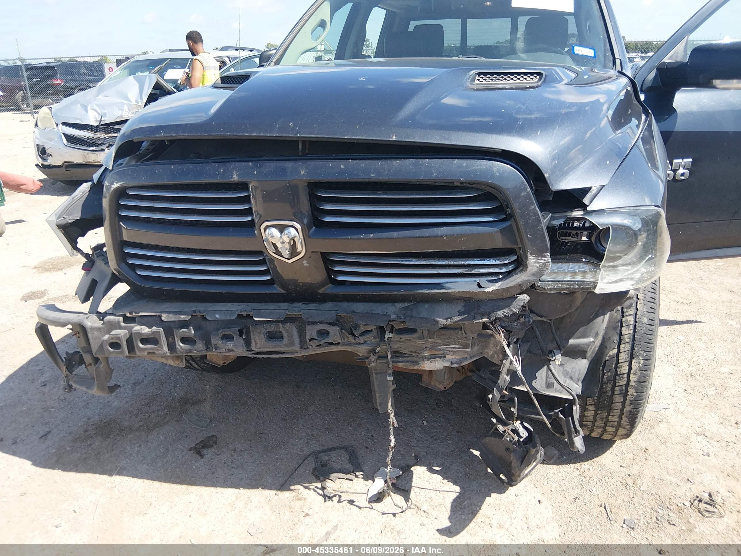 2015 Ram 1500 Sport Black vin: 1C6RR7MT8FS635370