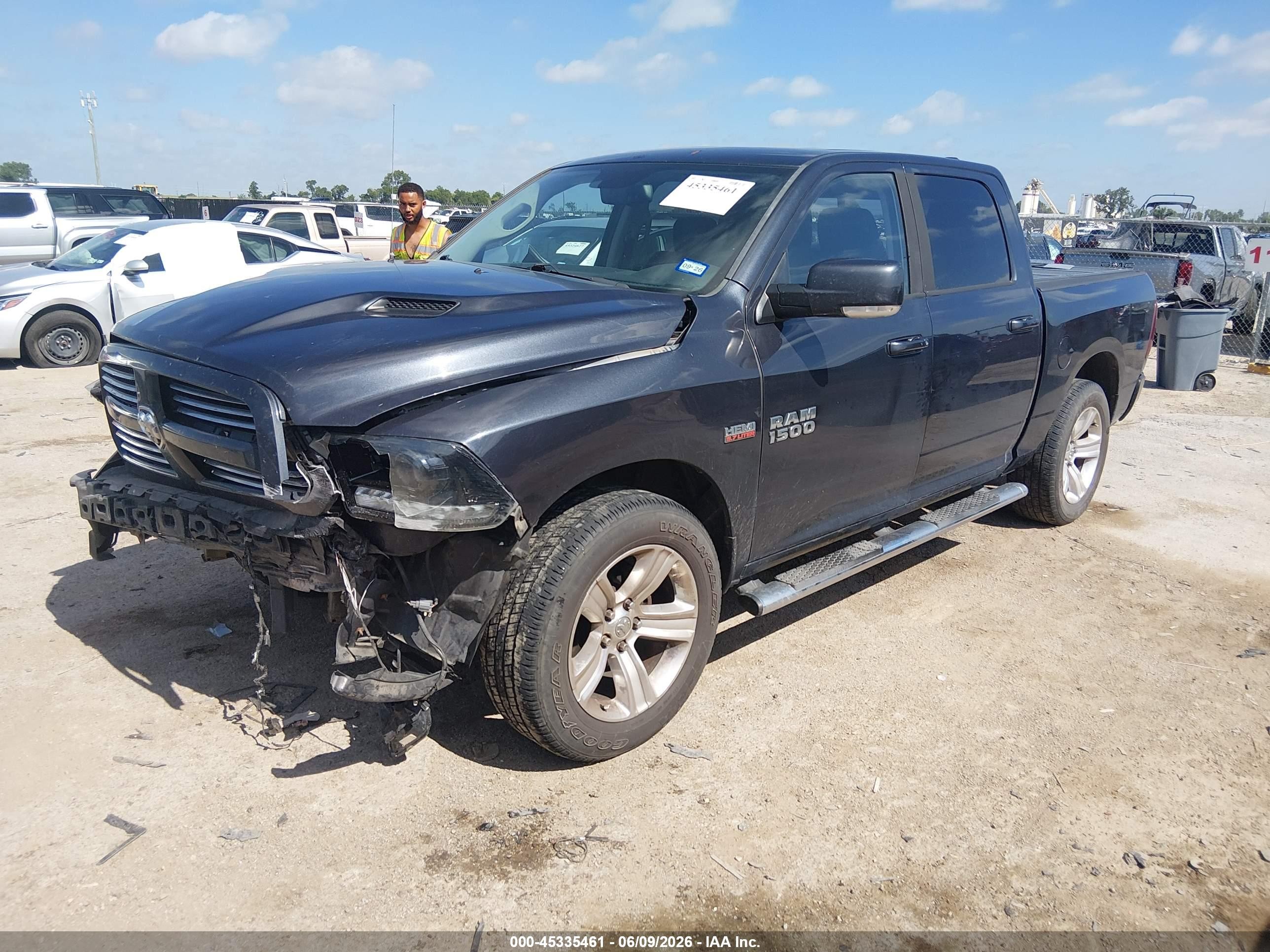 2015 Ram 1500 Sport Black vin: 1C6RR7MT8FS635370