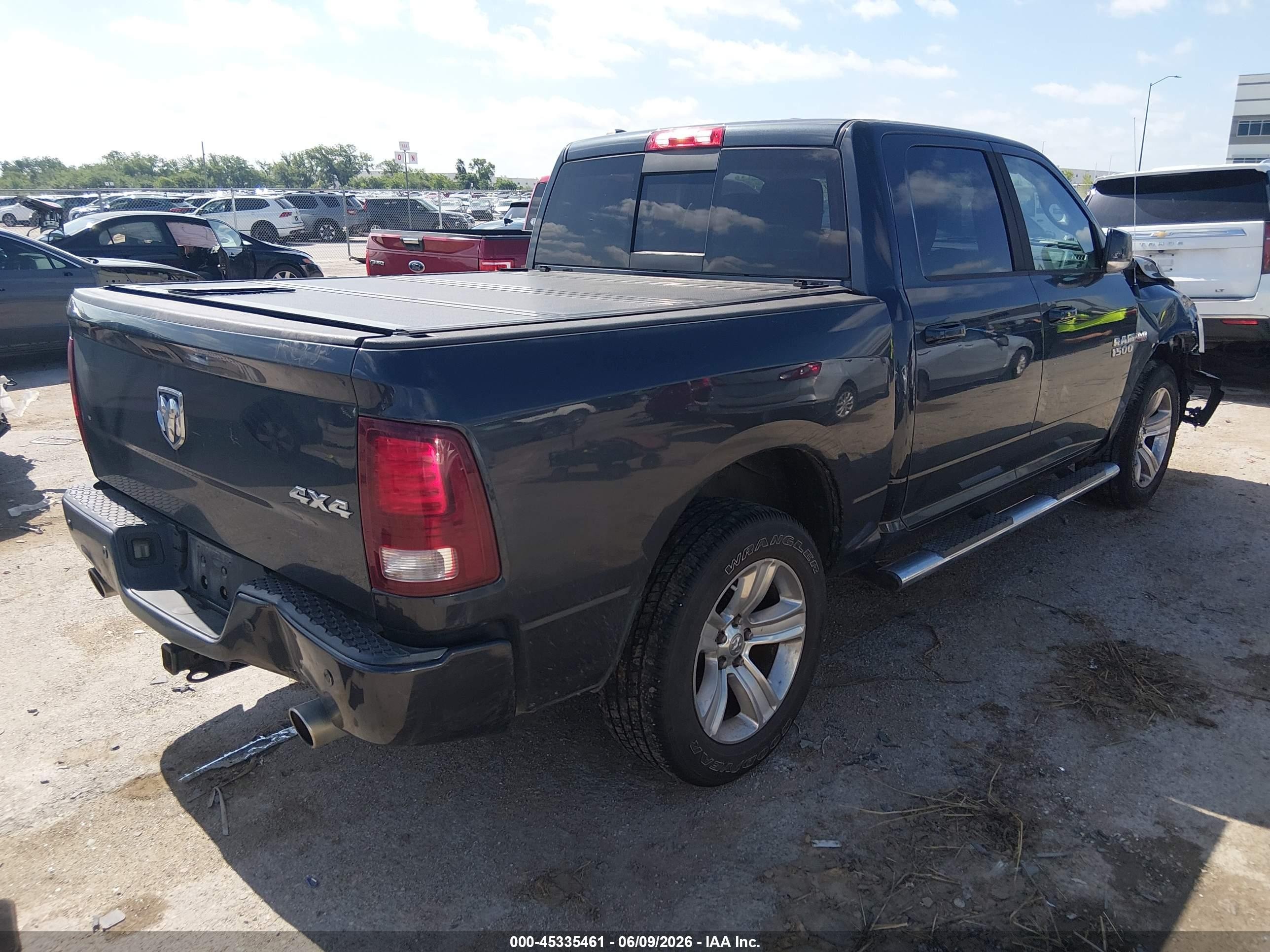 2015 Ram 1500 Sport Black vin: 1C6RR7MT8FS635370