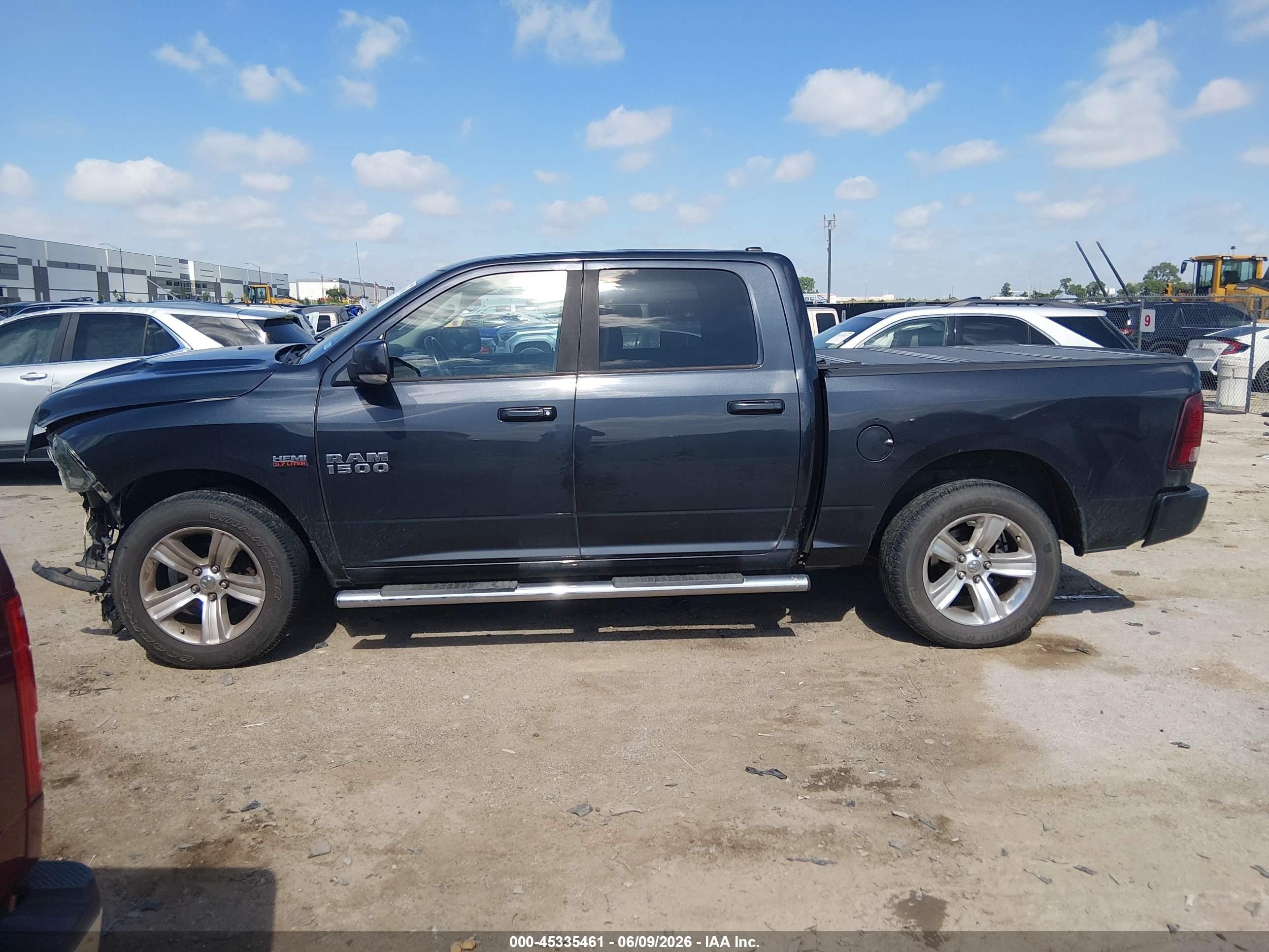 2015 Ram 1500 Sport Black vin: 1C6RR7MT8FS635370