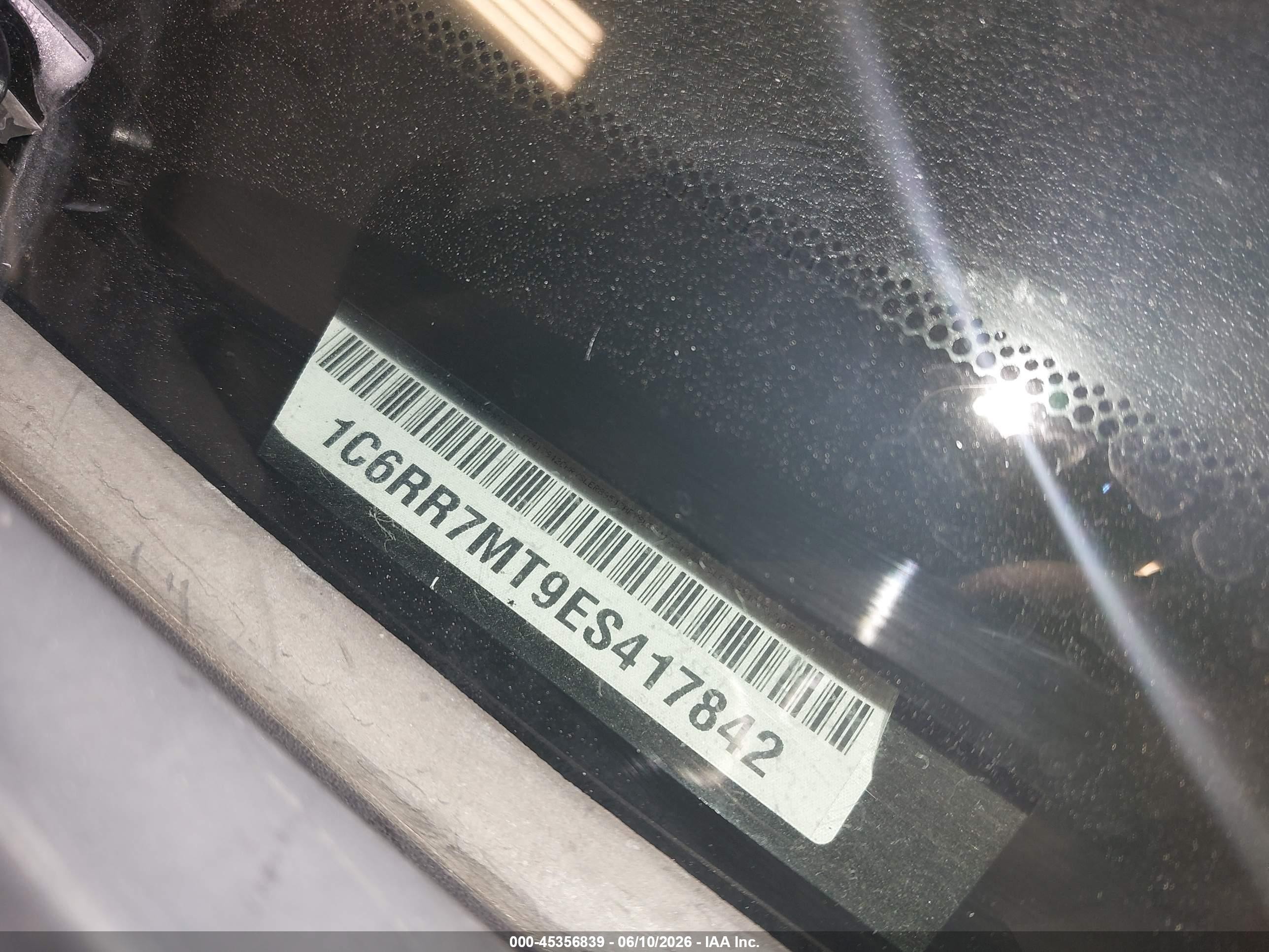 2014 Ram 1500 Sport Black vin: 1C6RR7MT9ES417842