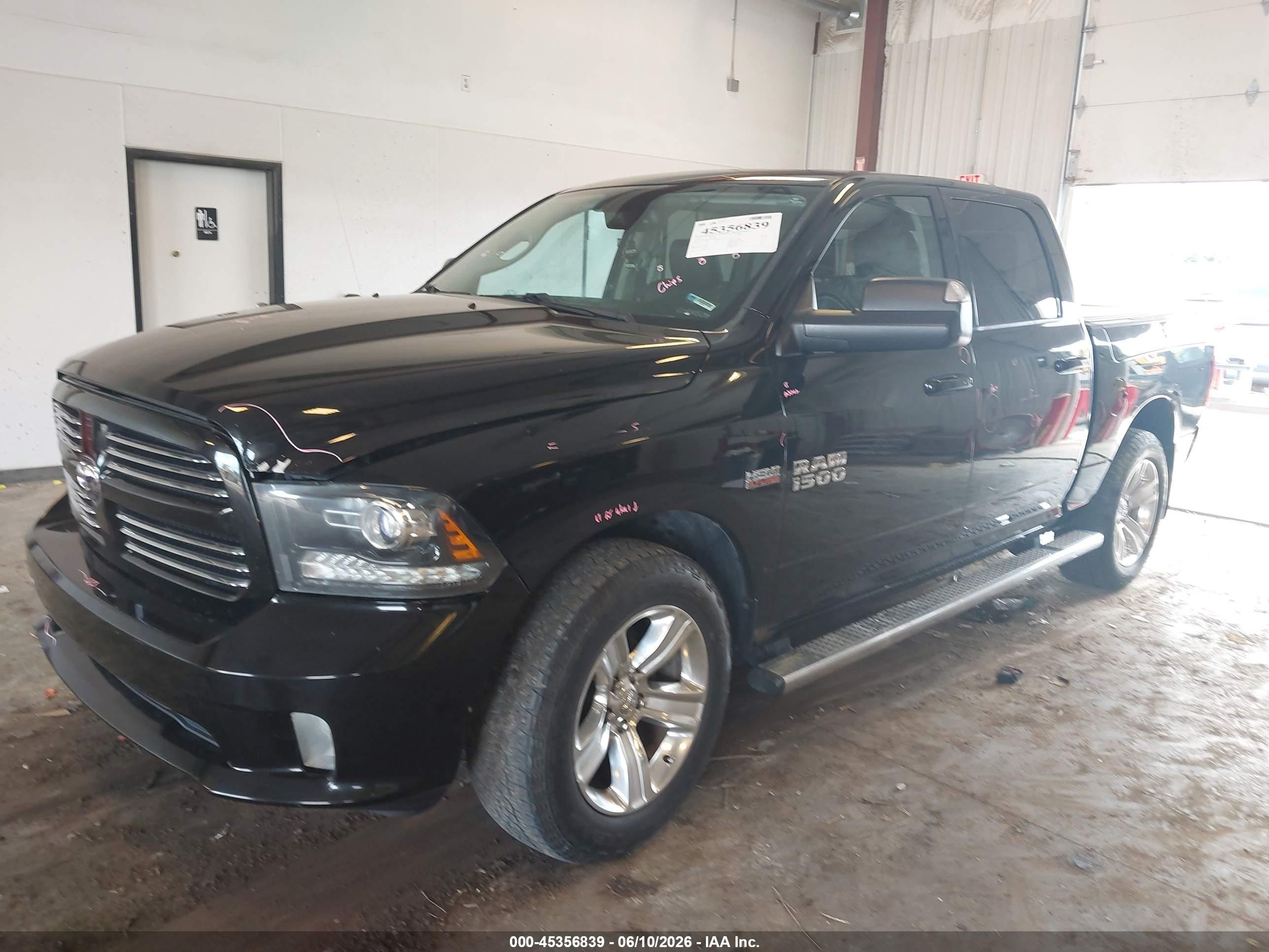 2014 Ram 1500 Sport Black vin: 1C6RR7MT9ES417842