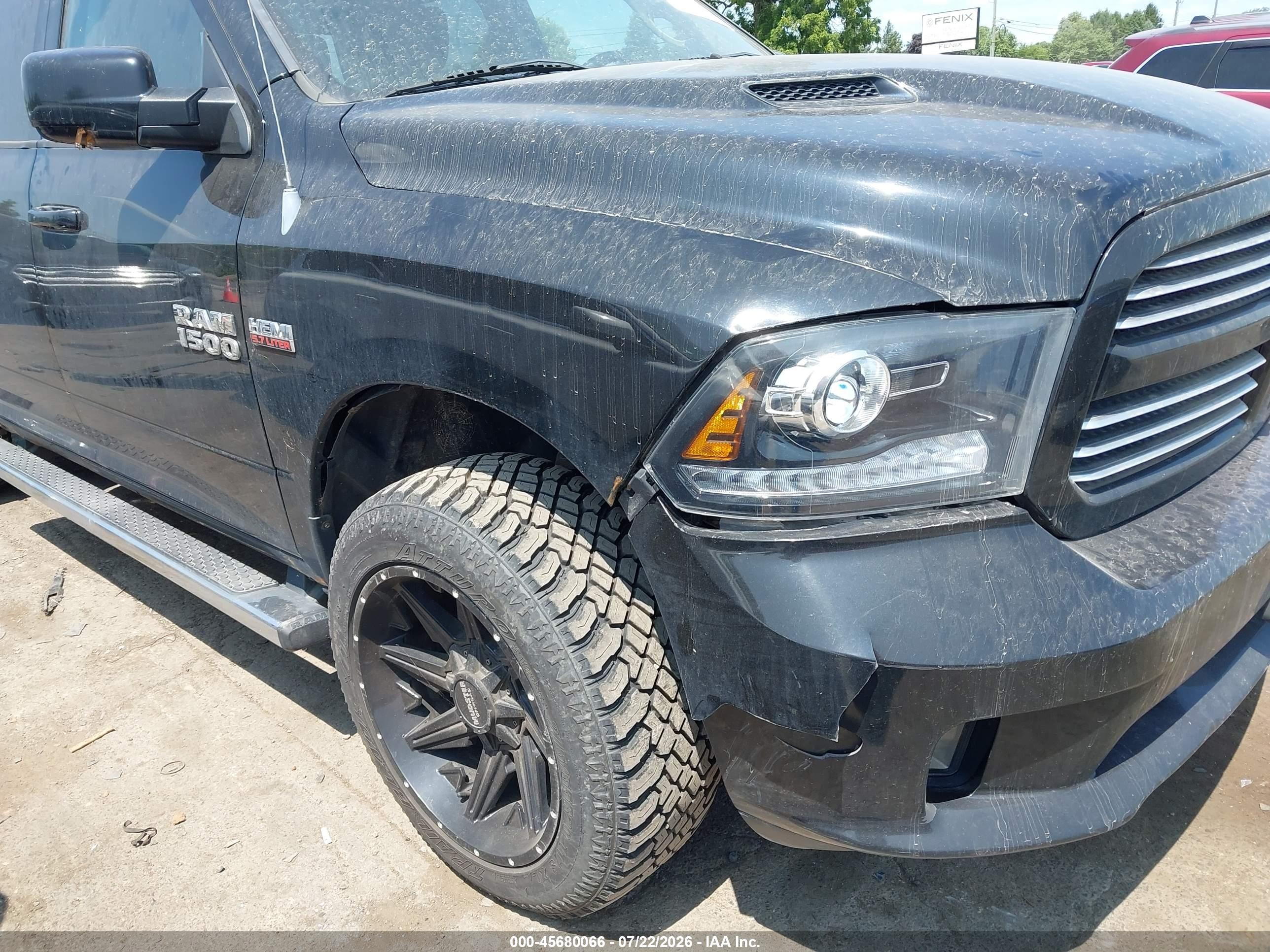 2013 Ram 1500 Sport Black vin: 1C6RR7MTXDS672160