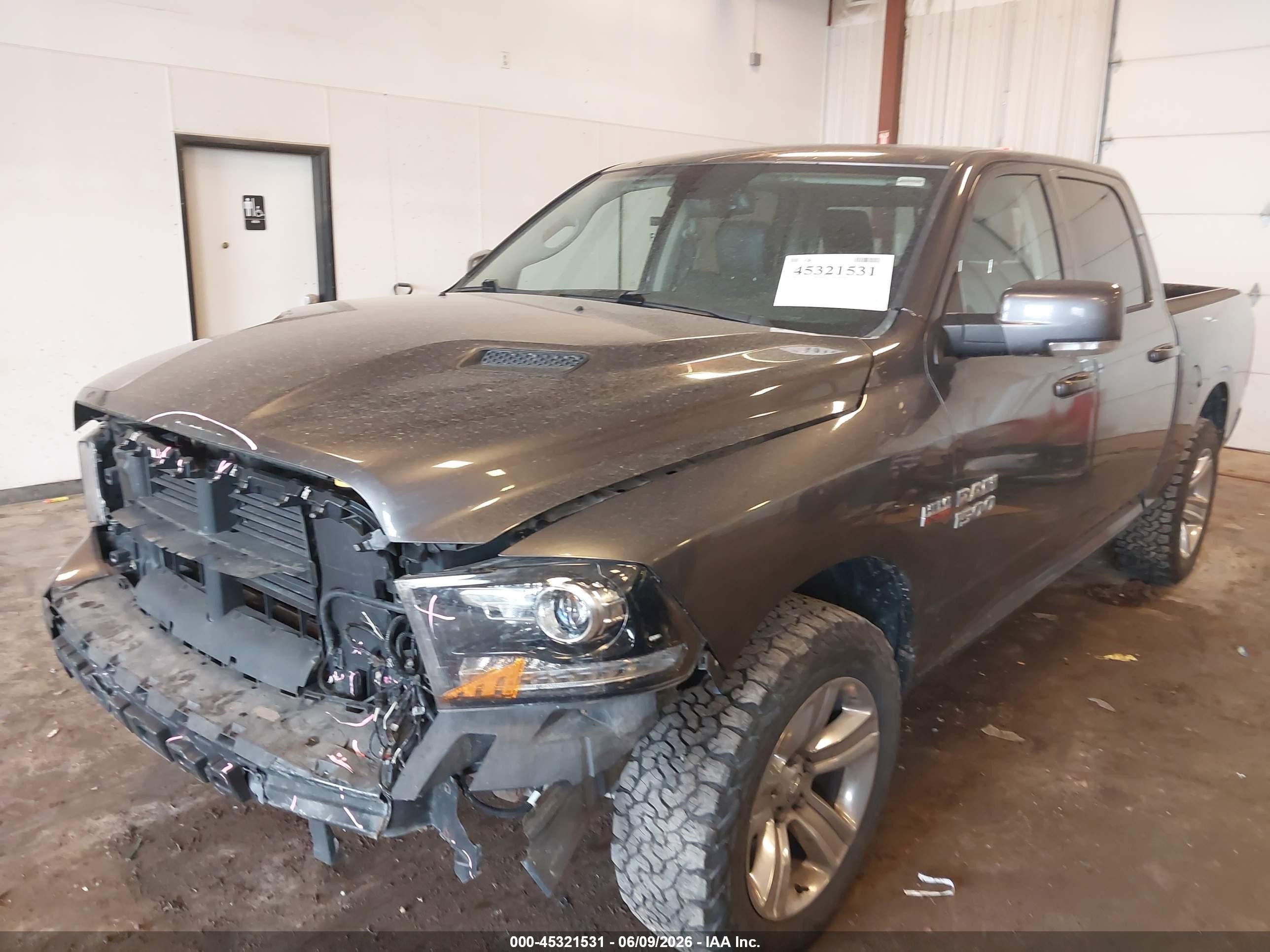 2015 Ram 1500 Sport Gray vin: 1C6RR7MTXFS637007
