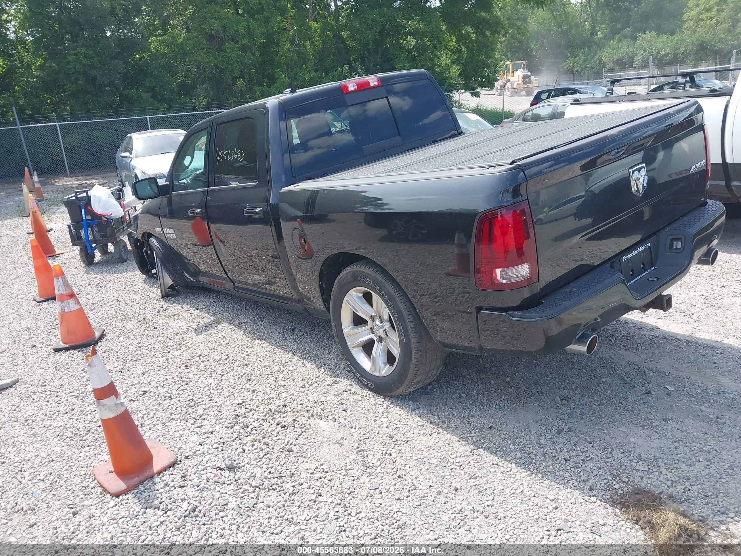 2015 Ram 1500 Sport Черный vin: 1C6RR7MTXFS699555