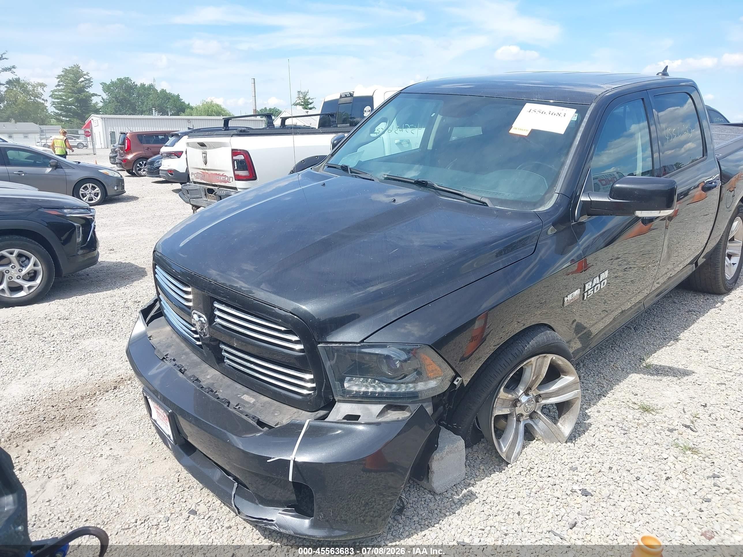 2015 Ram 1500 Sport Черный vin: 1C6RR7MTXFS699555