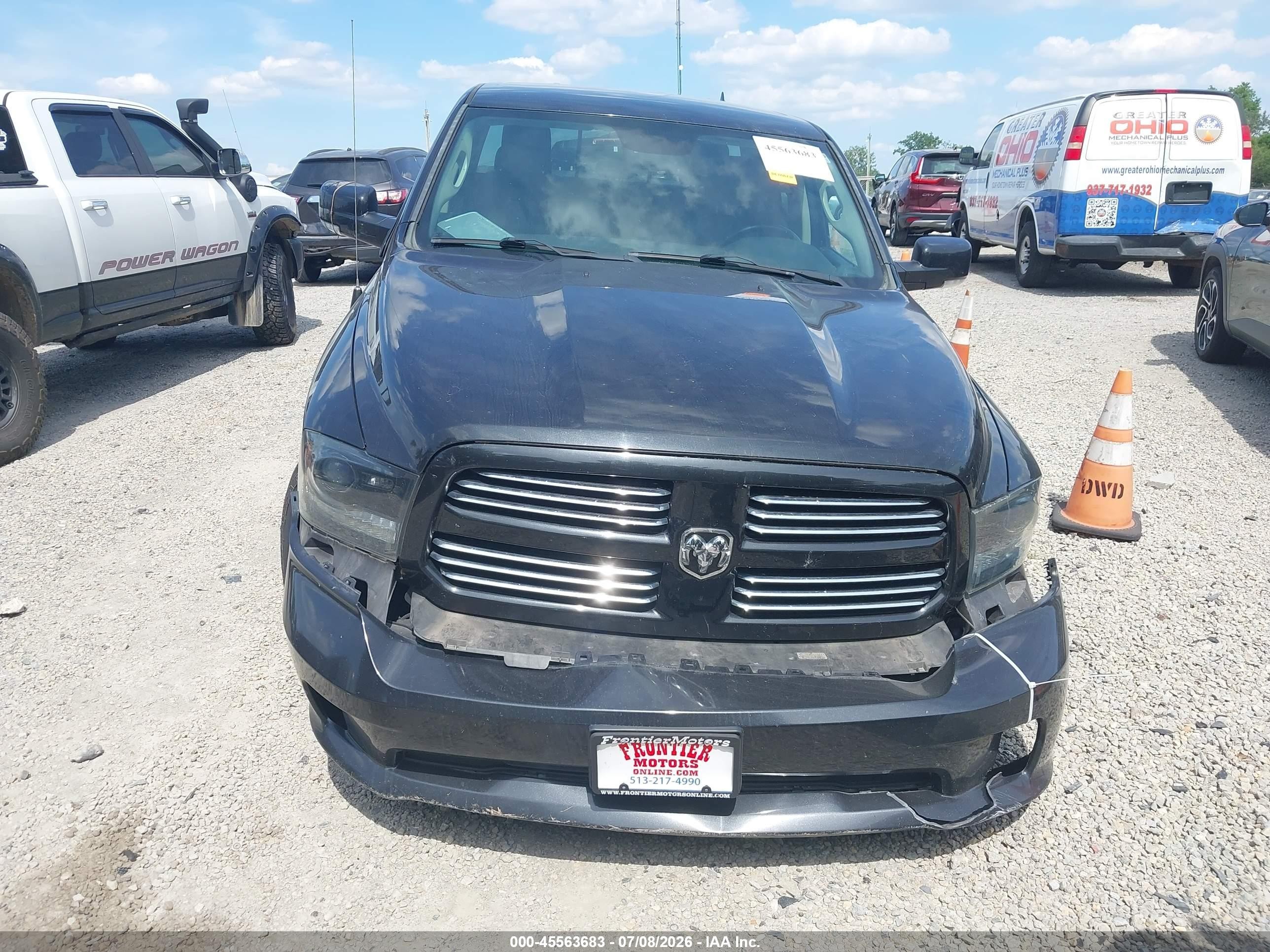 2015 Ram 1500 Sport Черный vin: 1C6RR7MTXFS699555