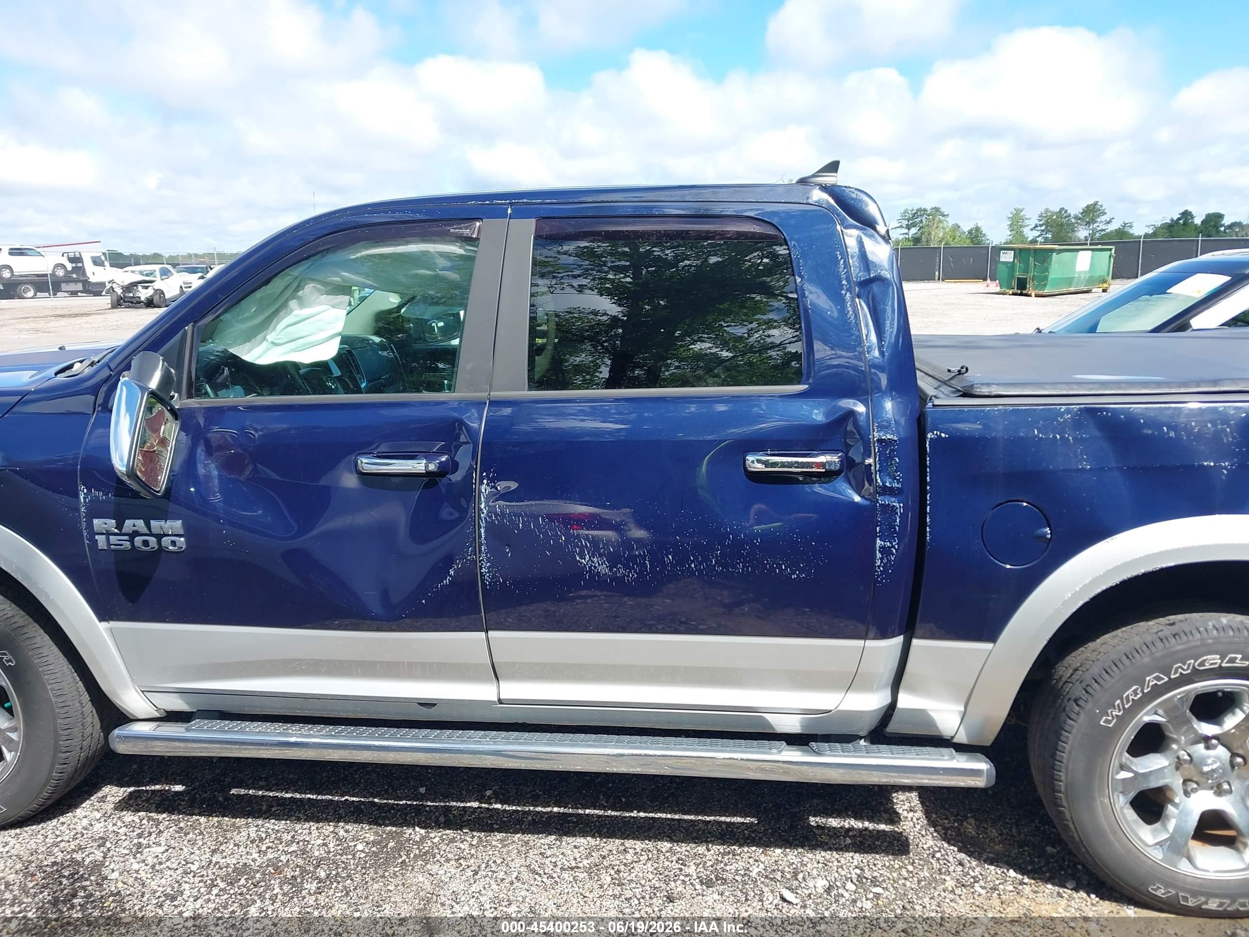 2015 Ram 1500 Laramie Dark Blue vin: 1C6RR7NG9FS733518