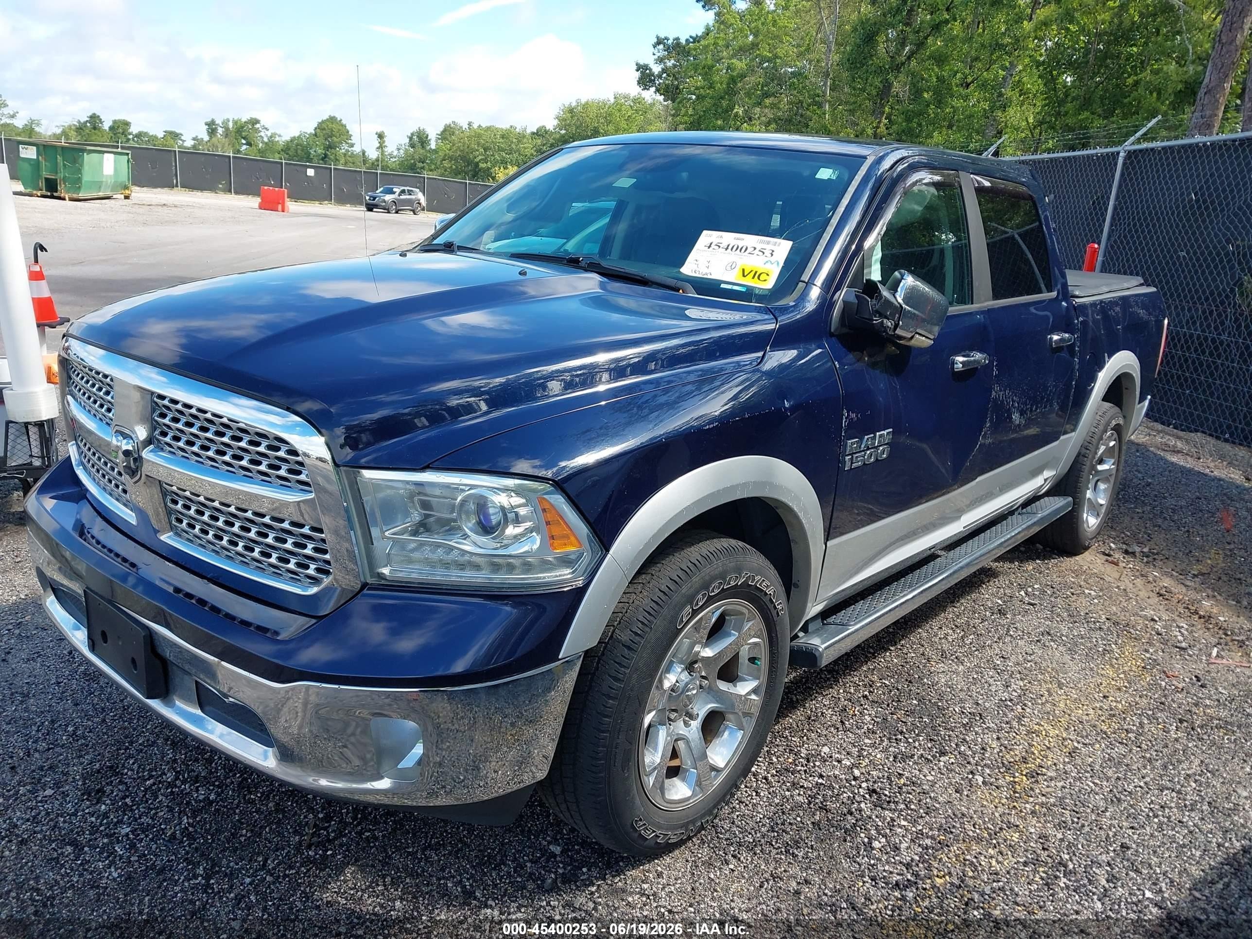 2015 Ram 1500 Laramie Dark Blue vin: 1C6RR7NG9FS733518