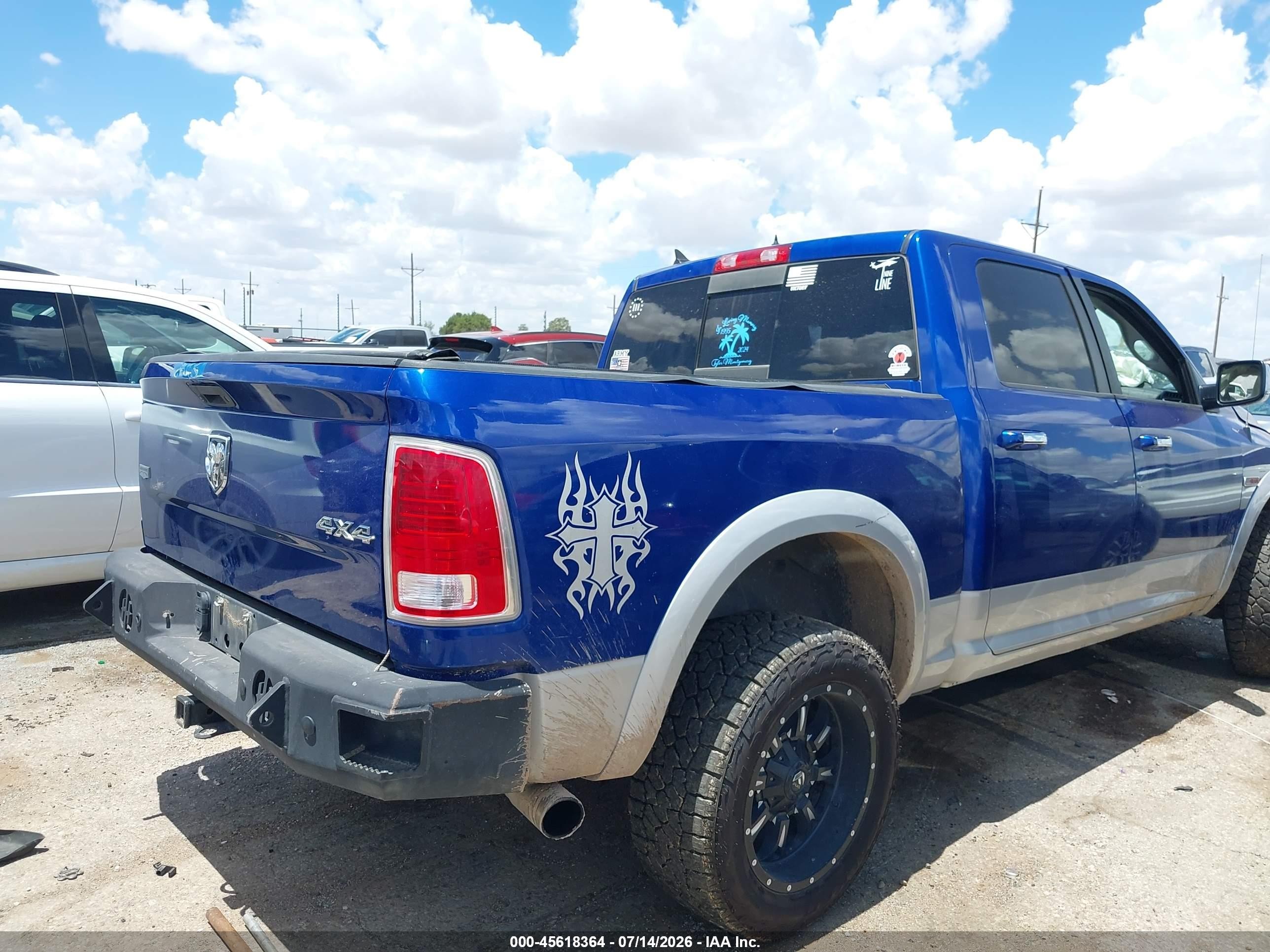 2015 Ram 1500 Laramie Blue vin: 1C6RR7NM0FS531673