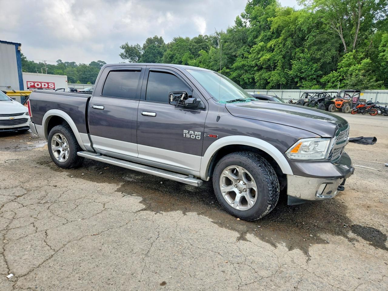 2014 Ram 1500 Laramie Серый vin: 1C6RR7NM2ES297776