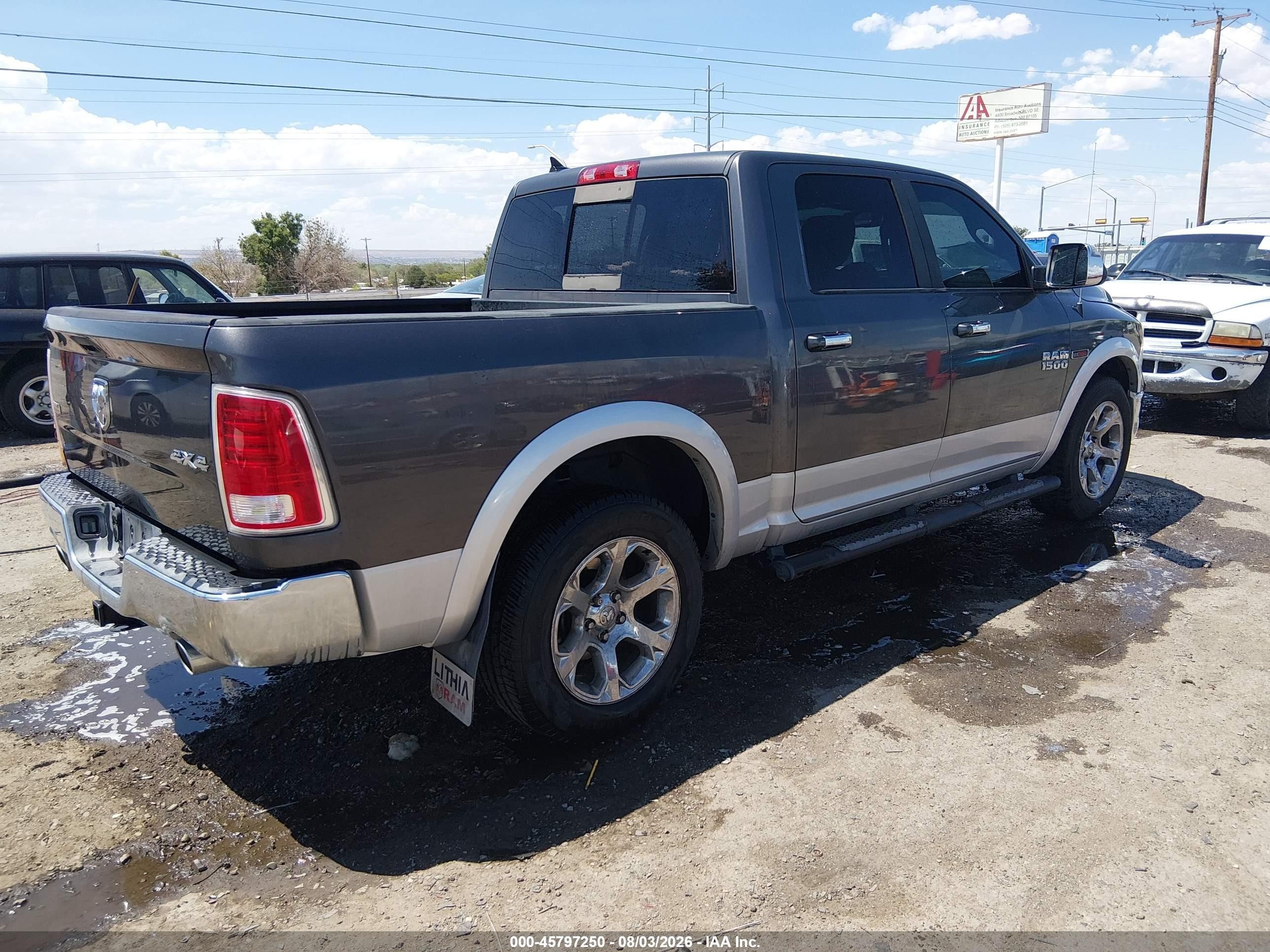 2015 Ram 1500 Laramie Gray vin: 1C6RR7NM4FS687957
