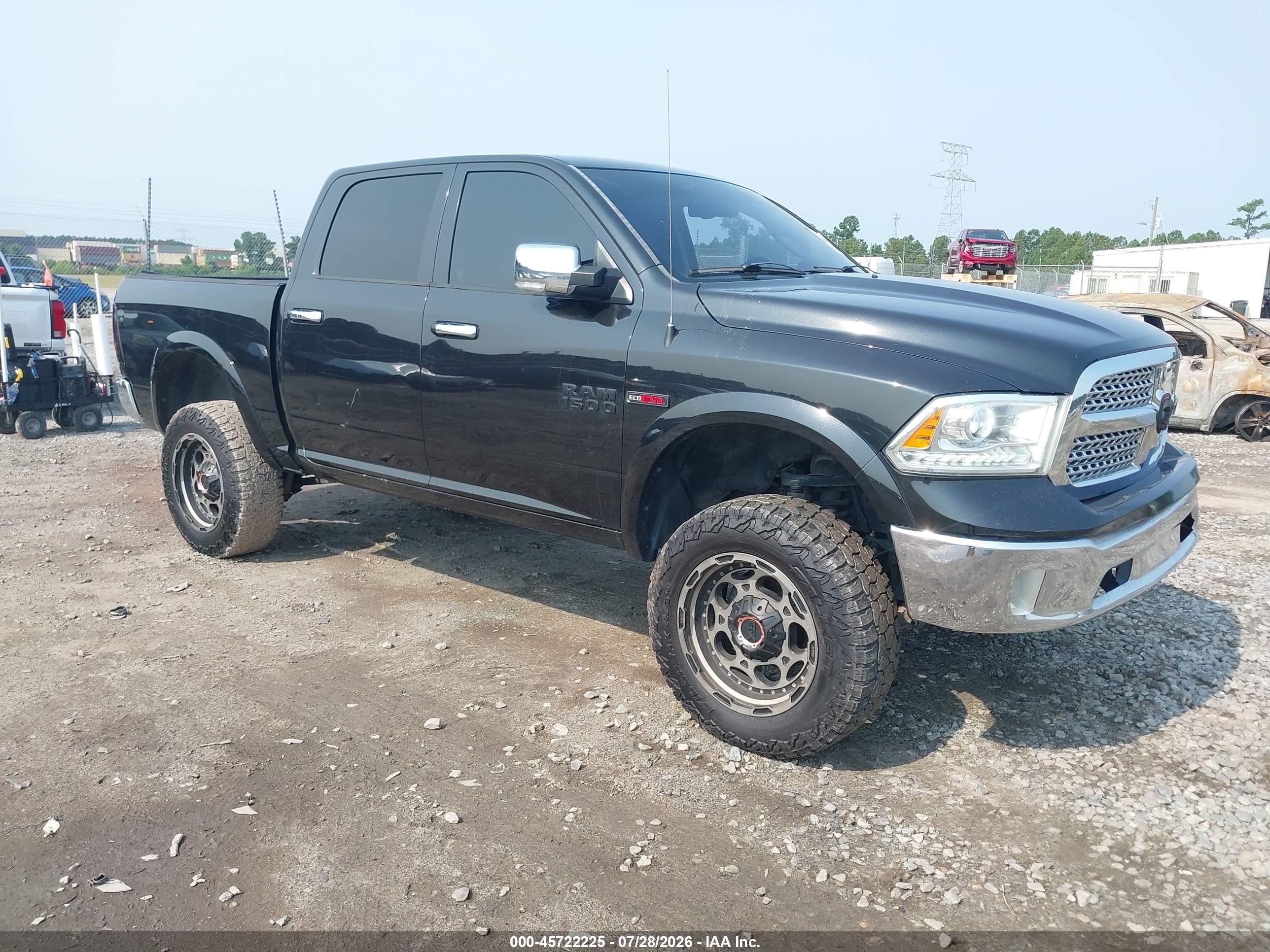 2015 Ram 1500 Laramie Black vin: 1C6RR7NM8FS715842