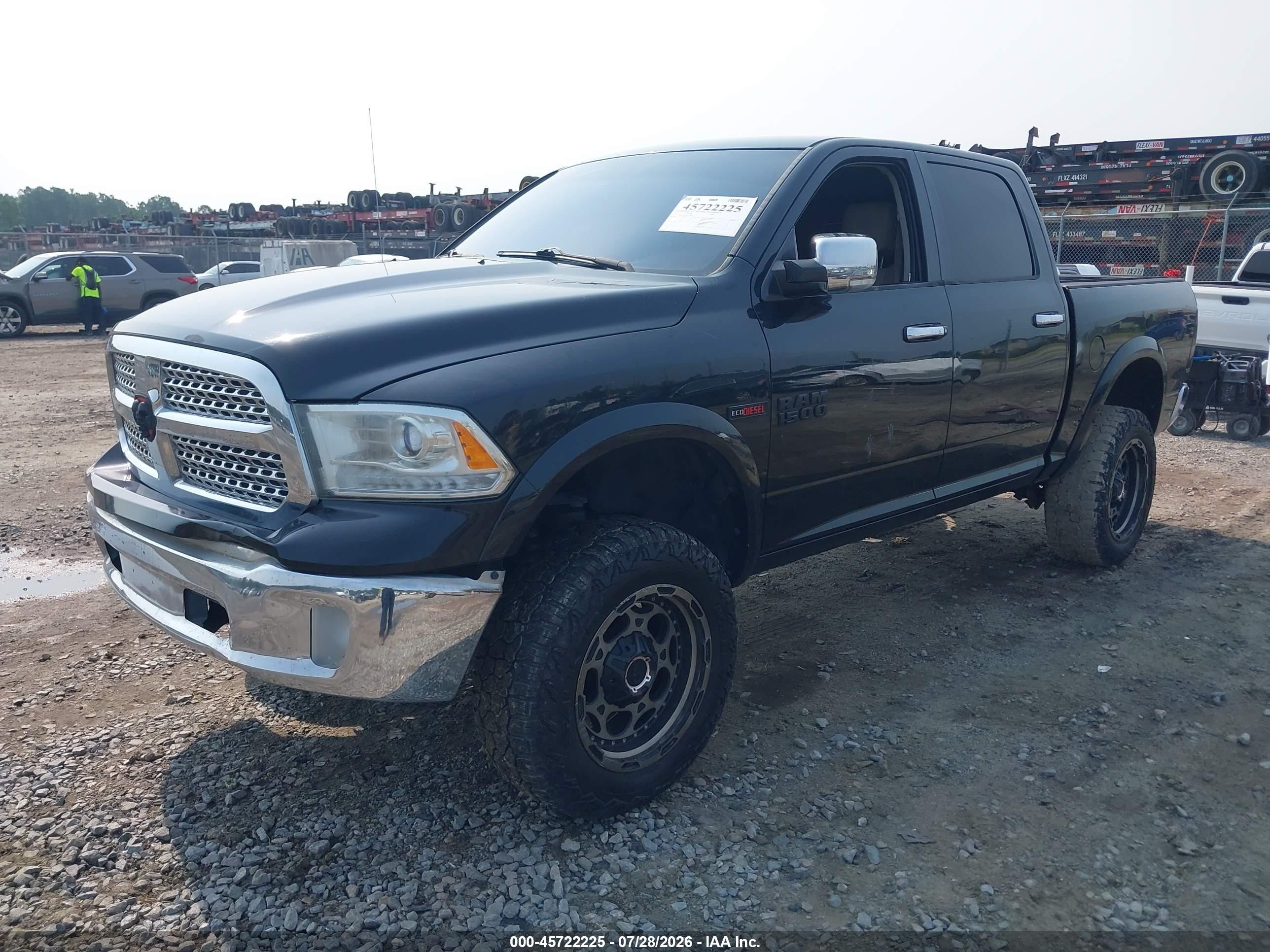 2015 Ram 1500 Laramie Black vin: 1C6RR7NM8FS715842