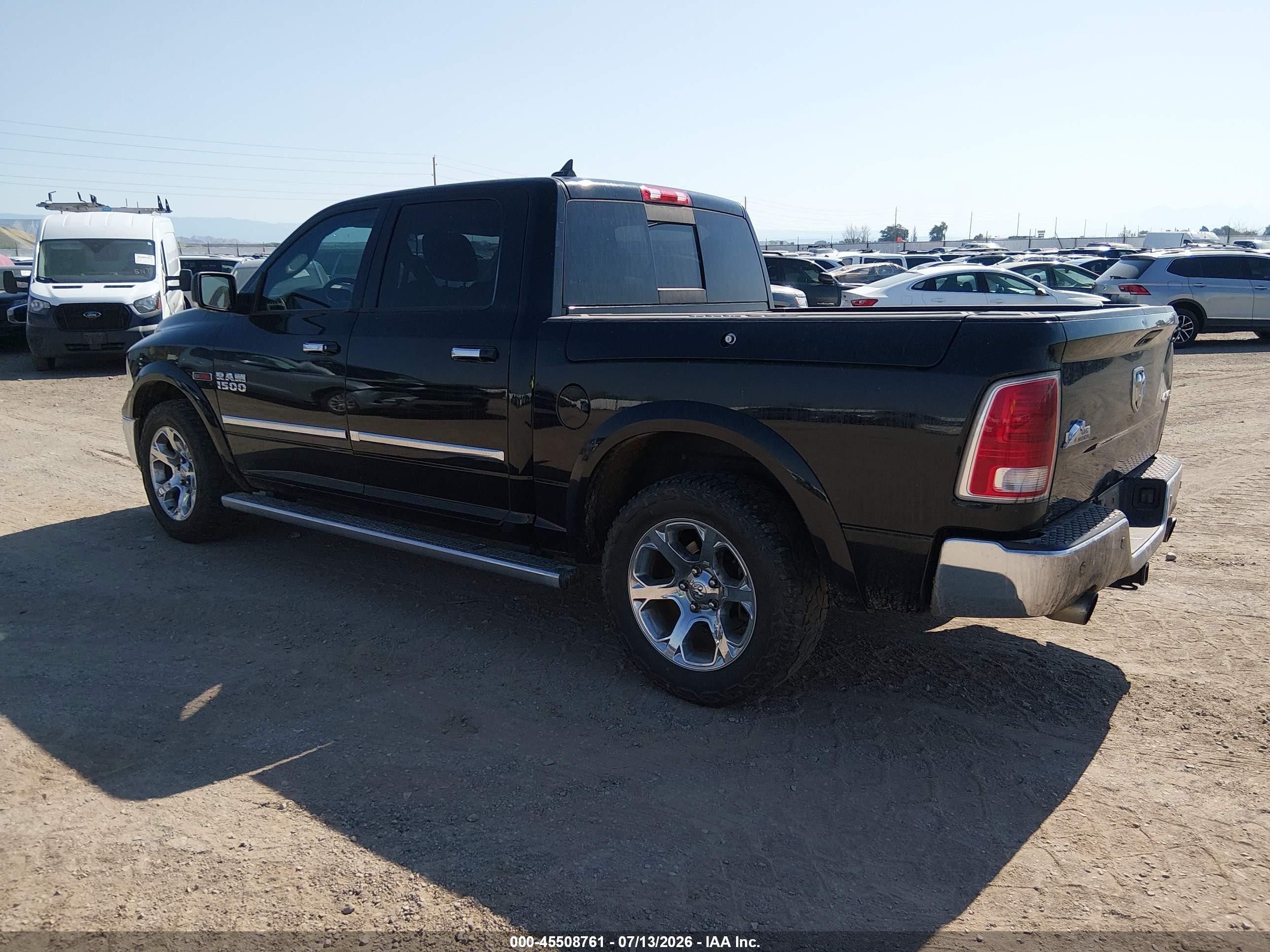 2015 Ram 1500 Laramie Black vin: 1C6RR7NM9FS567894