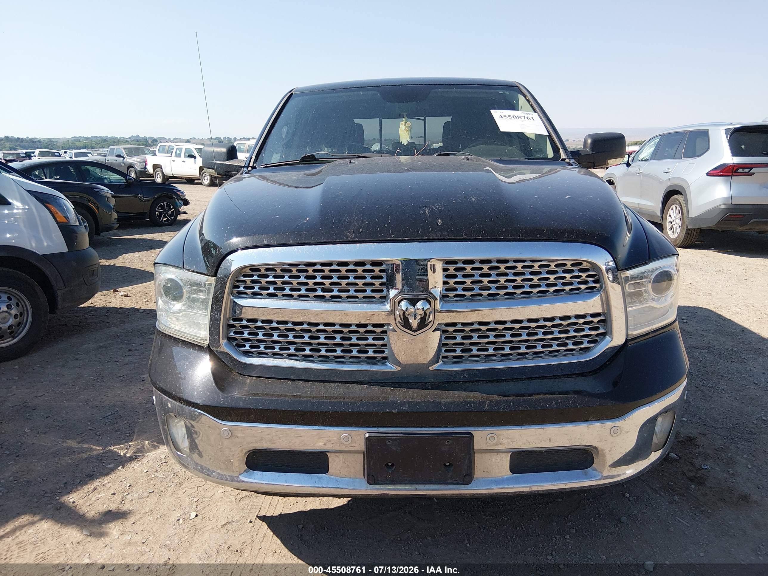 2015 Ram 1500 Laramie Black vin: 1C6RR7NM9FS567894