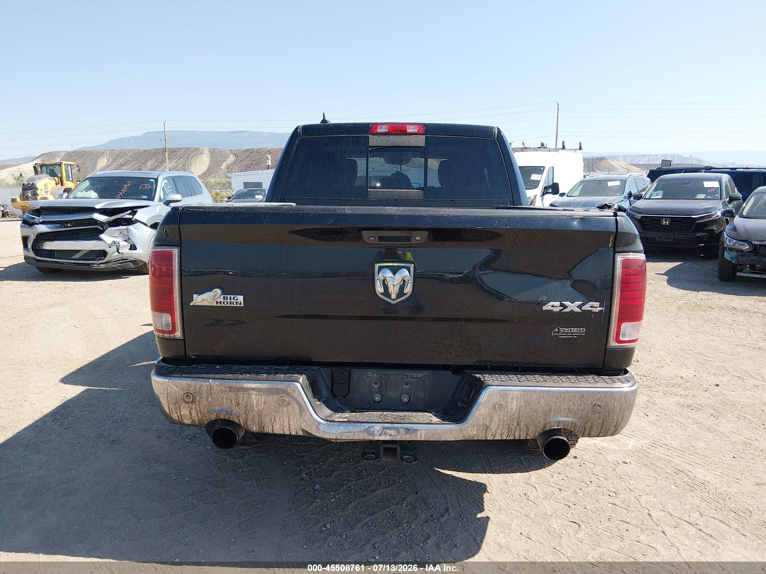 2015 Ram 1500 Laramie Black vin: 1C6RR7NM9FS567894