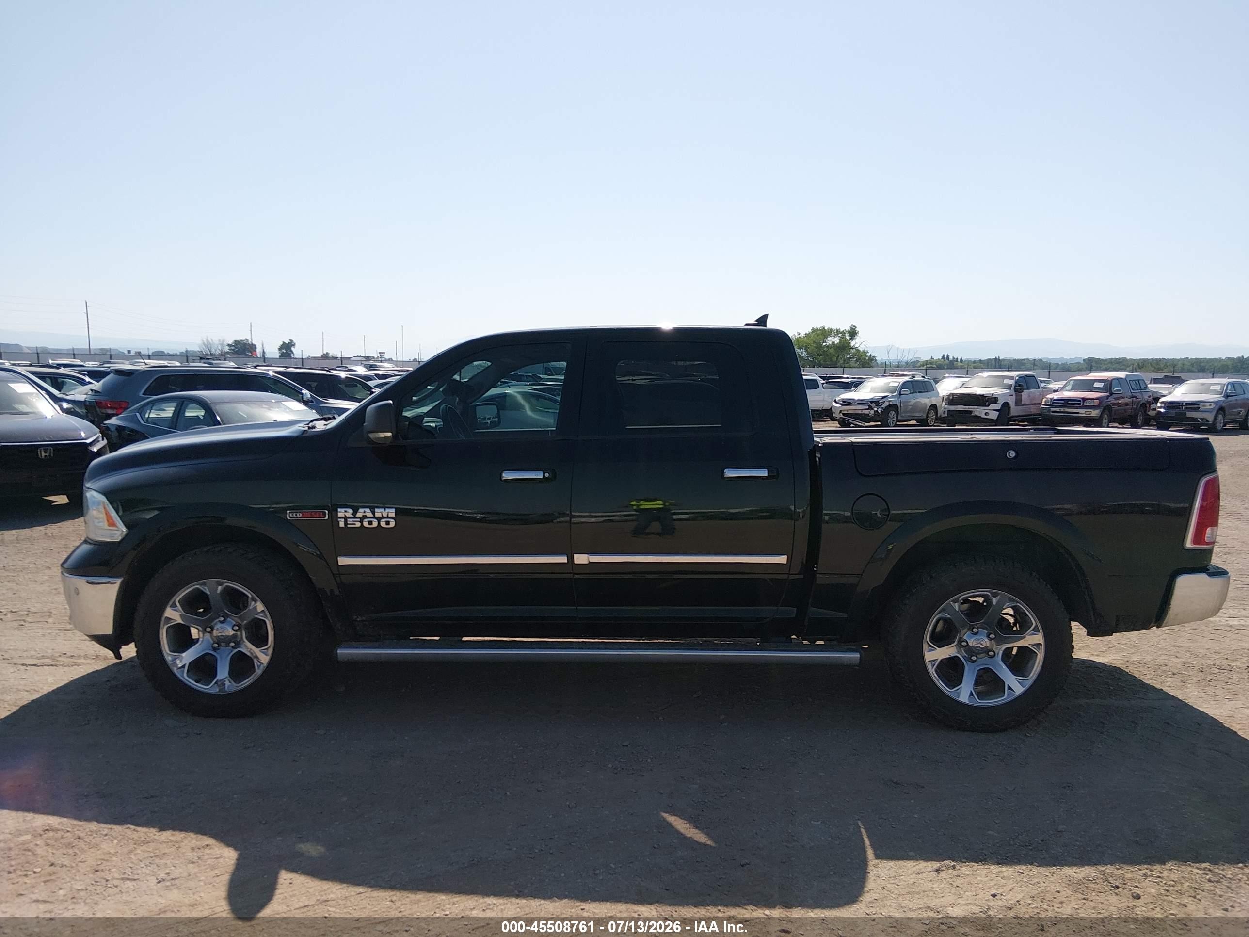 2015 Ram 1500 Laramie Black vin: 1C6RR7NM9FS567894