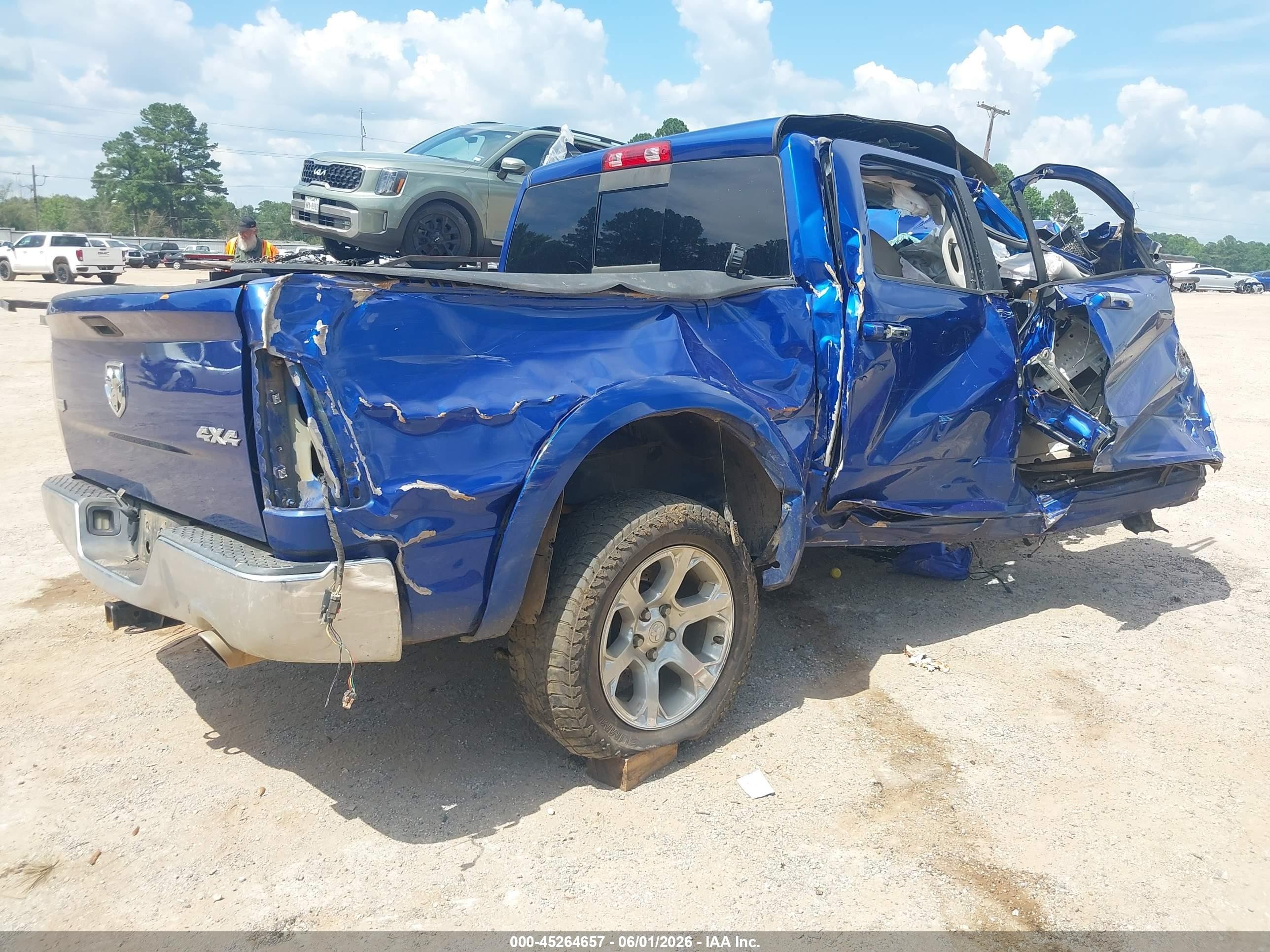 2014 Ram 1500 Laramie Light Blue vin: 1C6RR7NT2ES242977