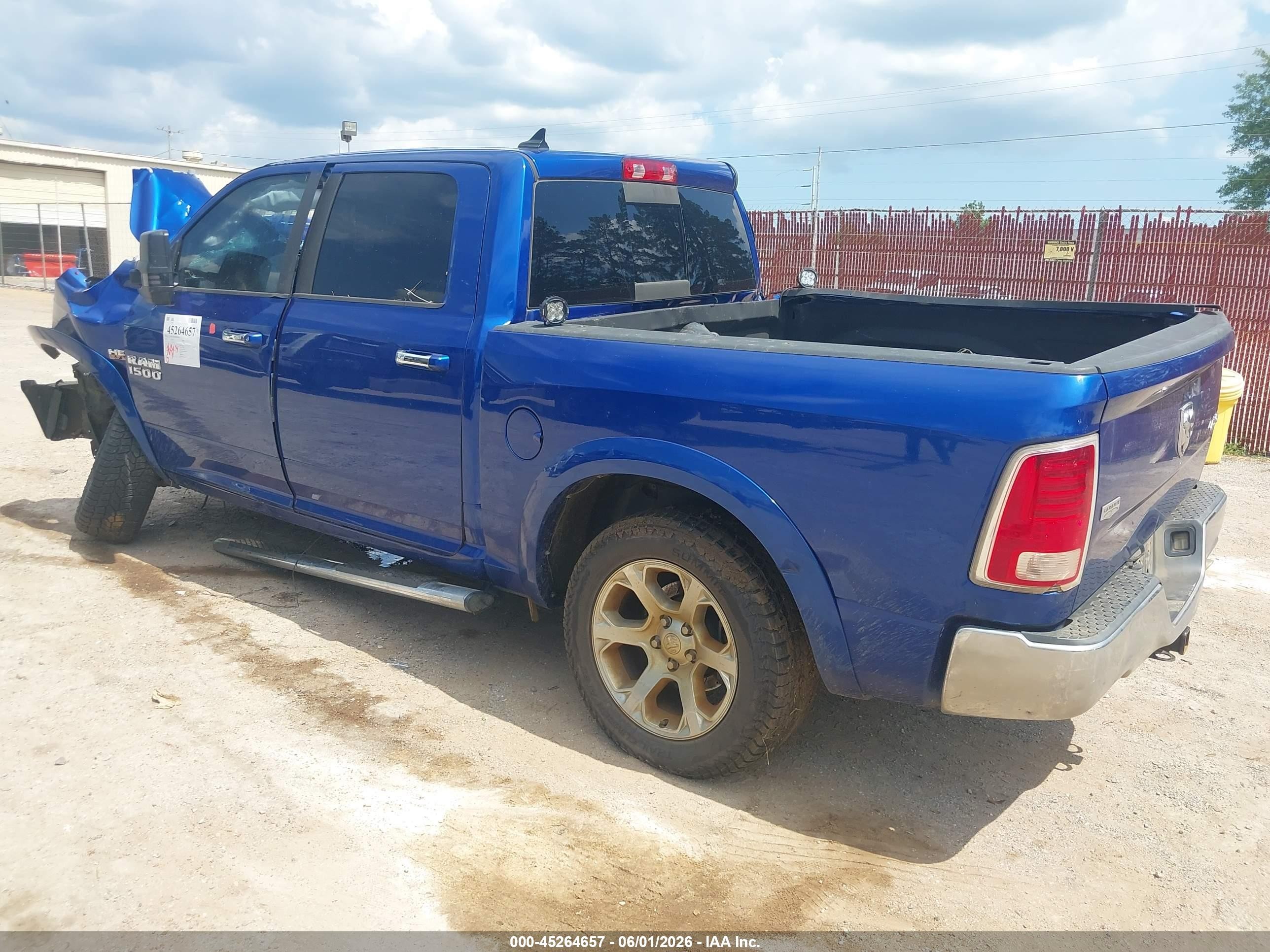 2014 Ram 1500 Laramie Light Blue vin: 1C6RR7NT2ES242977