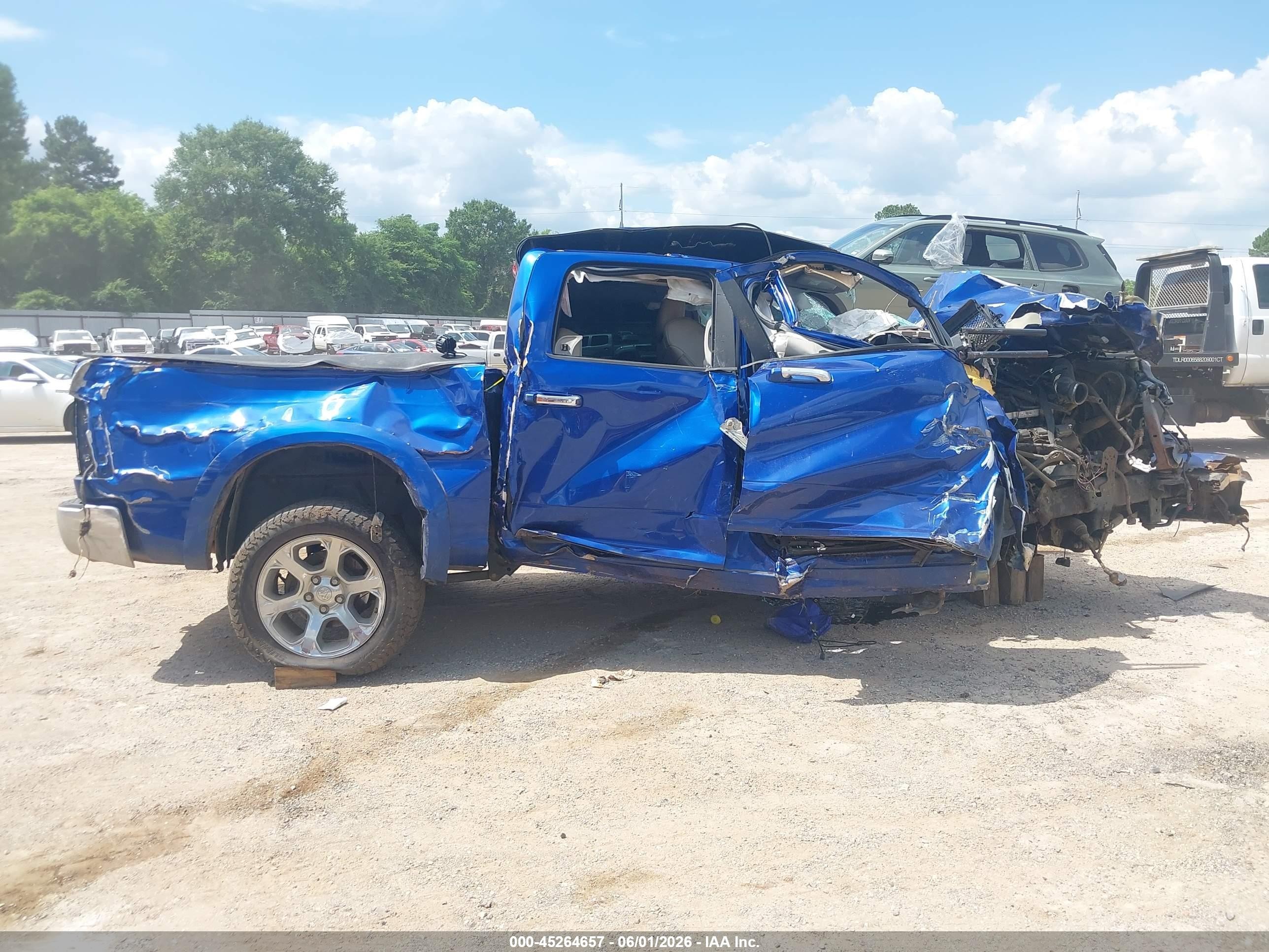 2014 Ram 1500 Laramie Light Blue vin: 1C6RR7NT2ES242977