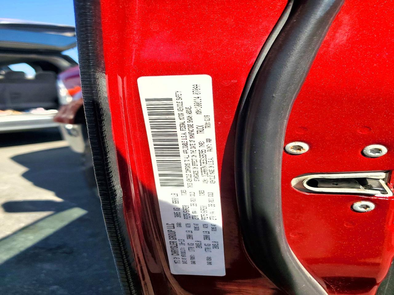 2014 Ram 1500 Laramie Красный vin: 1C6RR7NT3ES169795