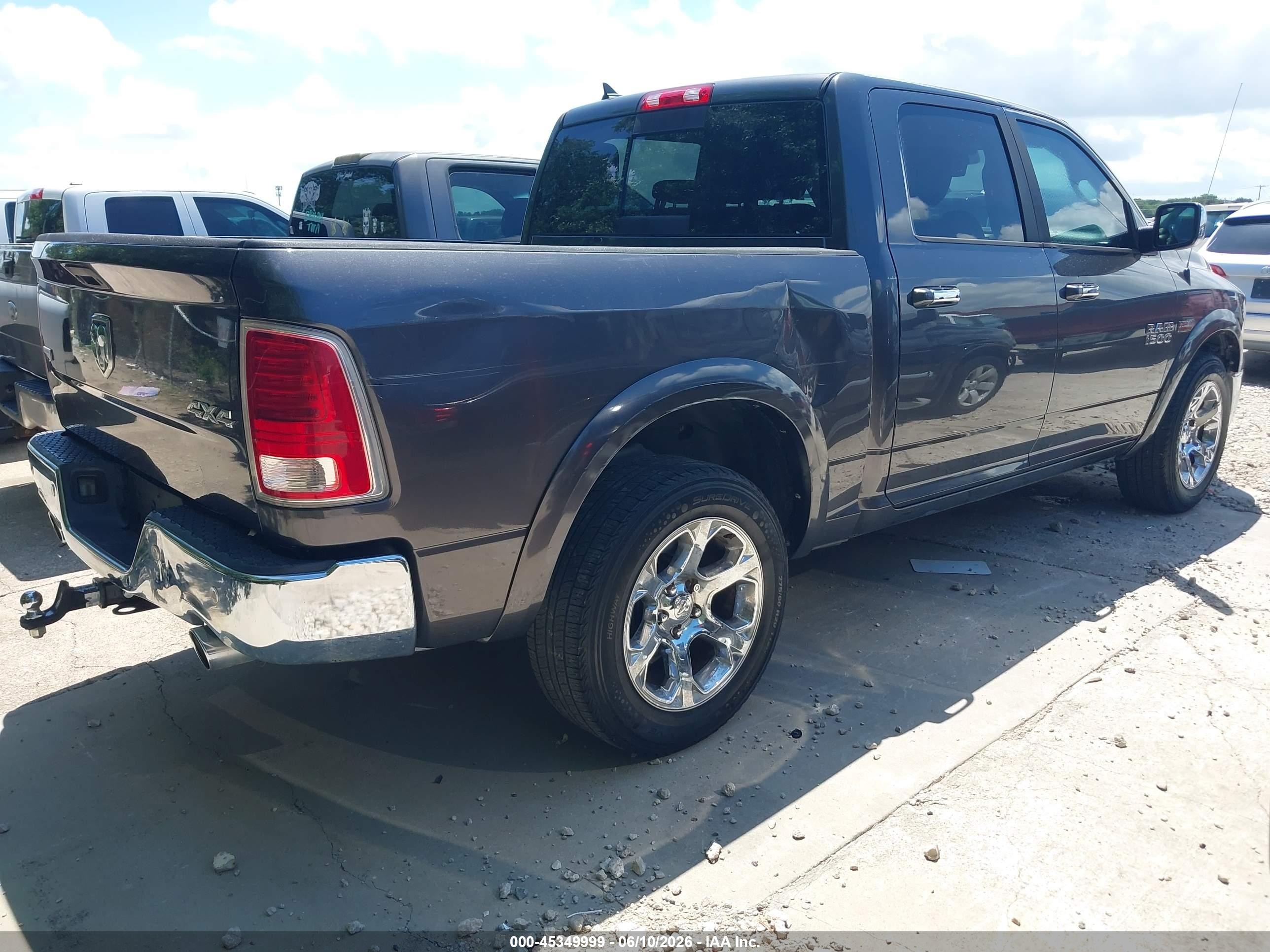 2014 Ram 1500 Laramie Black vin: 1C6RR7NT3ES183180