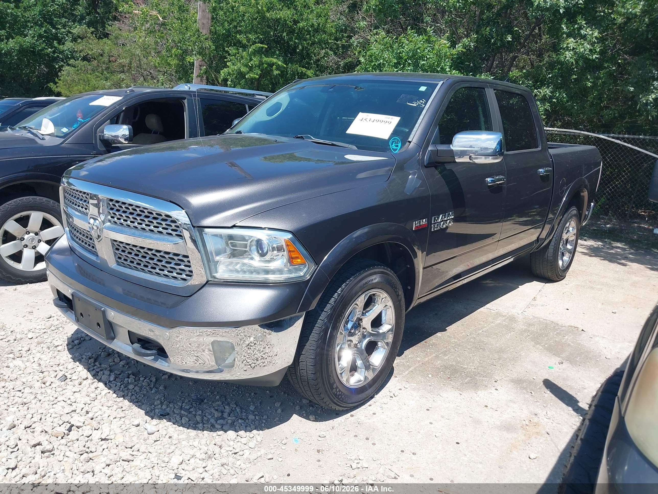 2014 Ram 1500 Laramie Black vin: 1C6RR7NT3ES183180