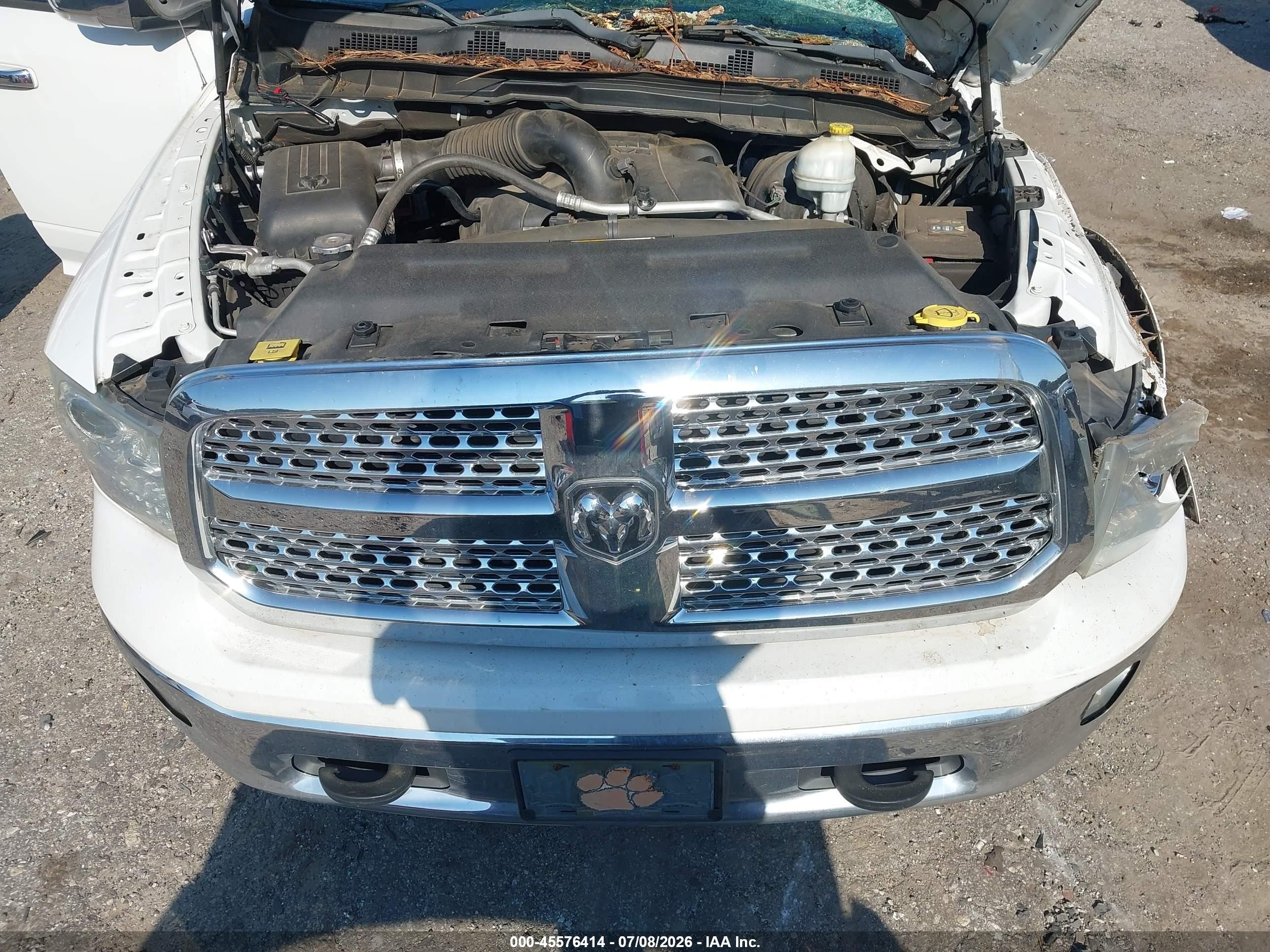 2013 Ram 1500 Laramie Белый vin: 1C6RR7NT4DS715213