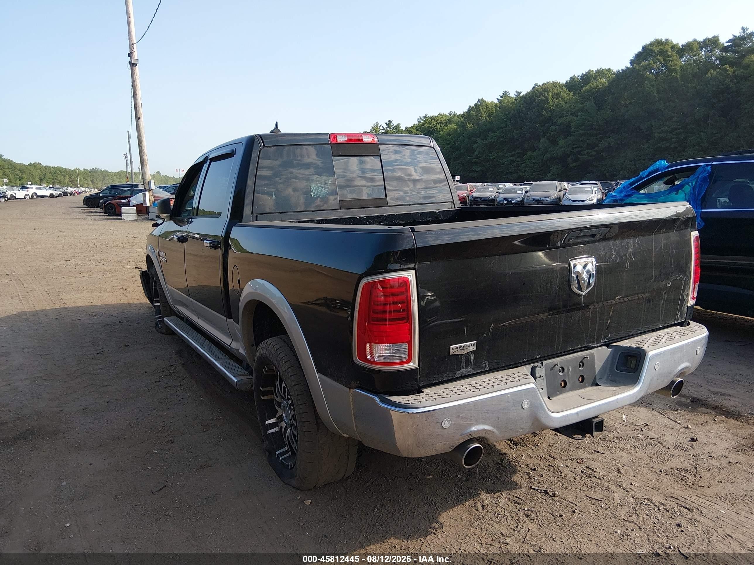 2014 Ram 1500 Laramie Black vin: 1C6RR7NT4ES434210