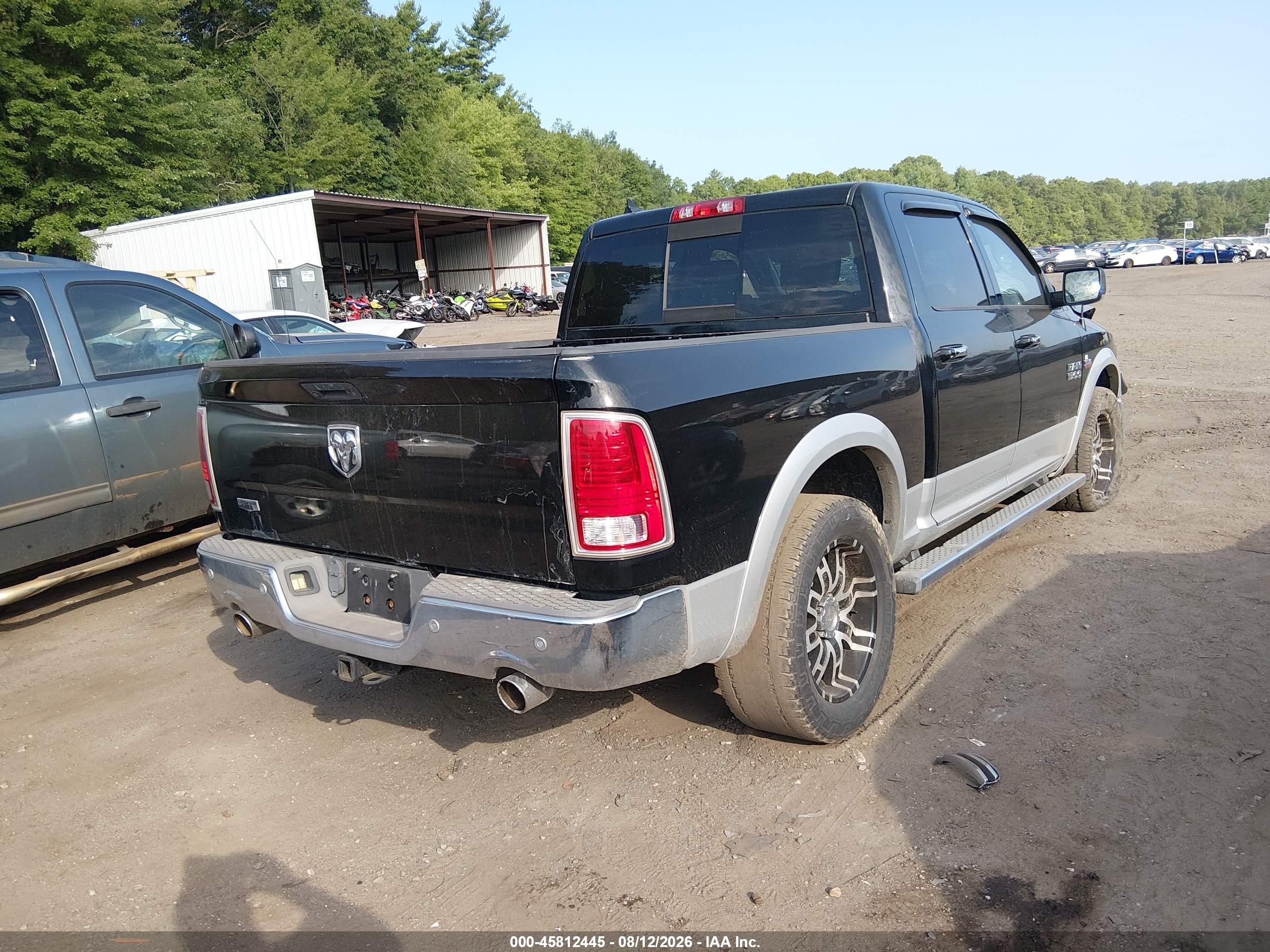 2014 Ram 1500 Laramie Black vin: 1C6RR7NT4ES434210