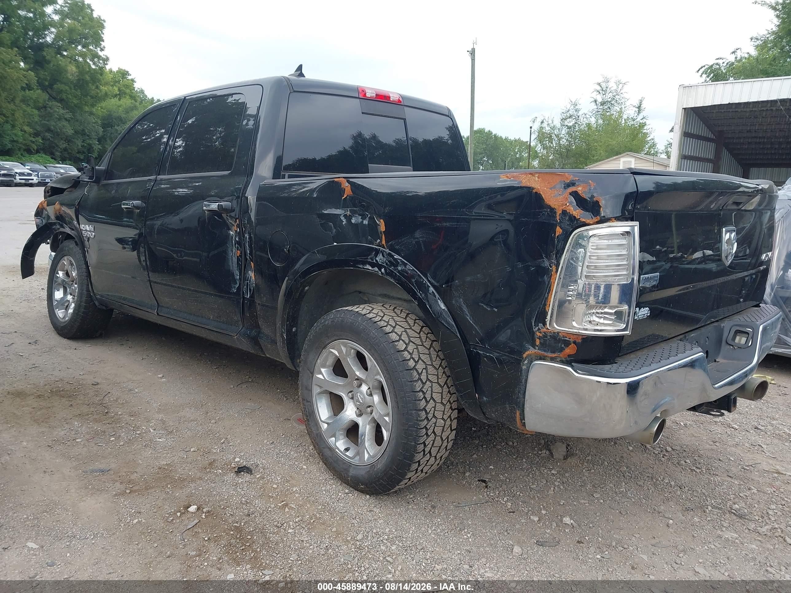 2014 Ram 1500 Laramie Black vin: 1C6RR7NT4ES449368