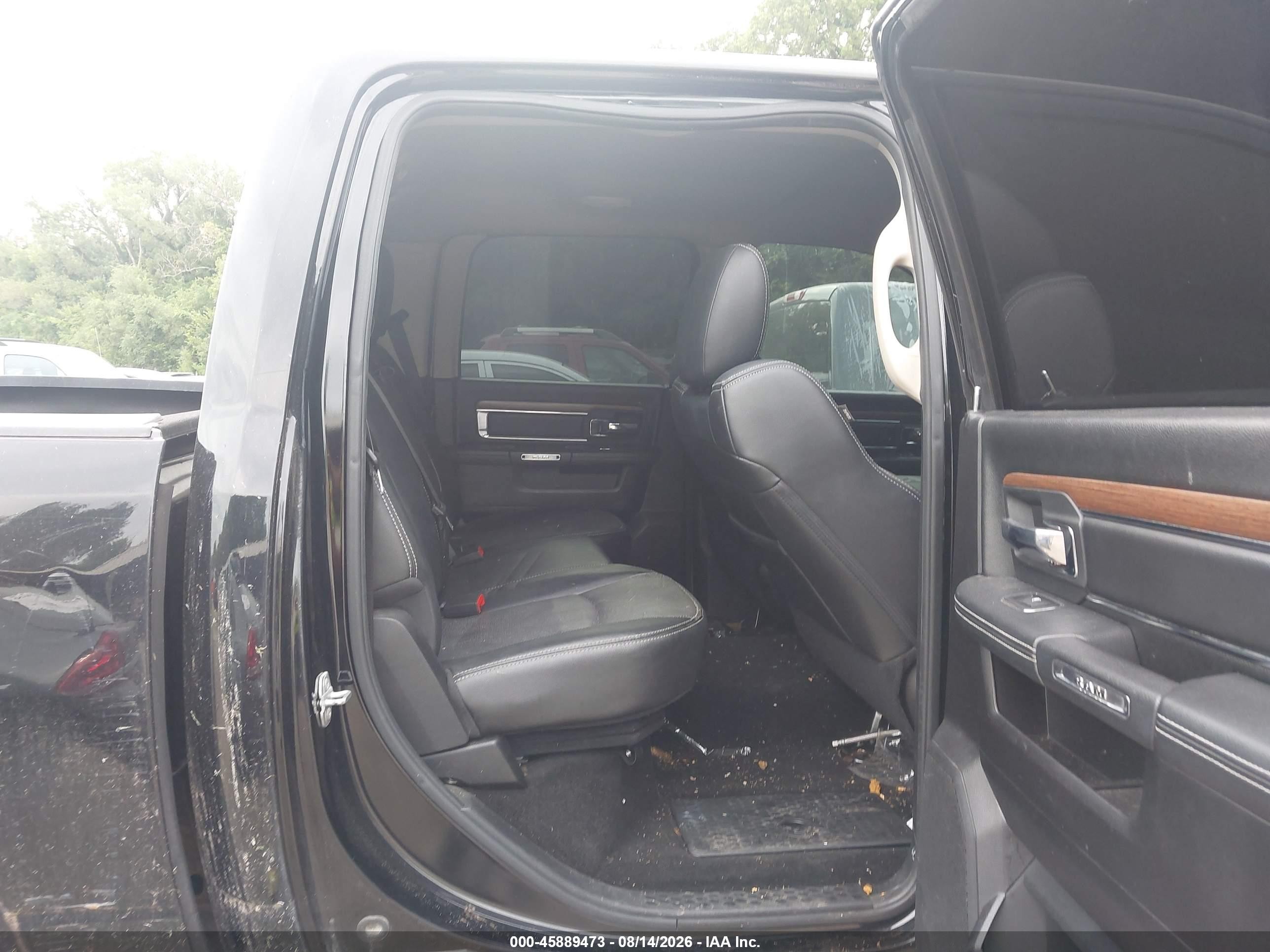 2014 Ram 1500 Laramie Black vin: 1C6RR7NT4ES449368