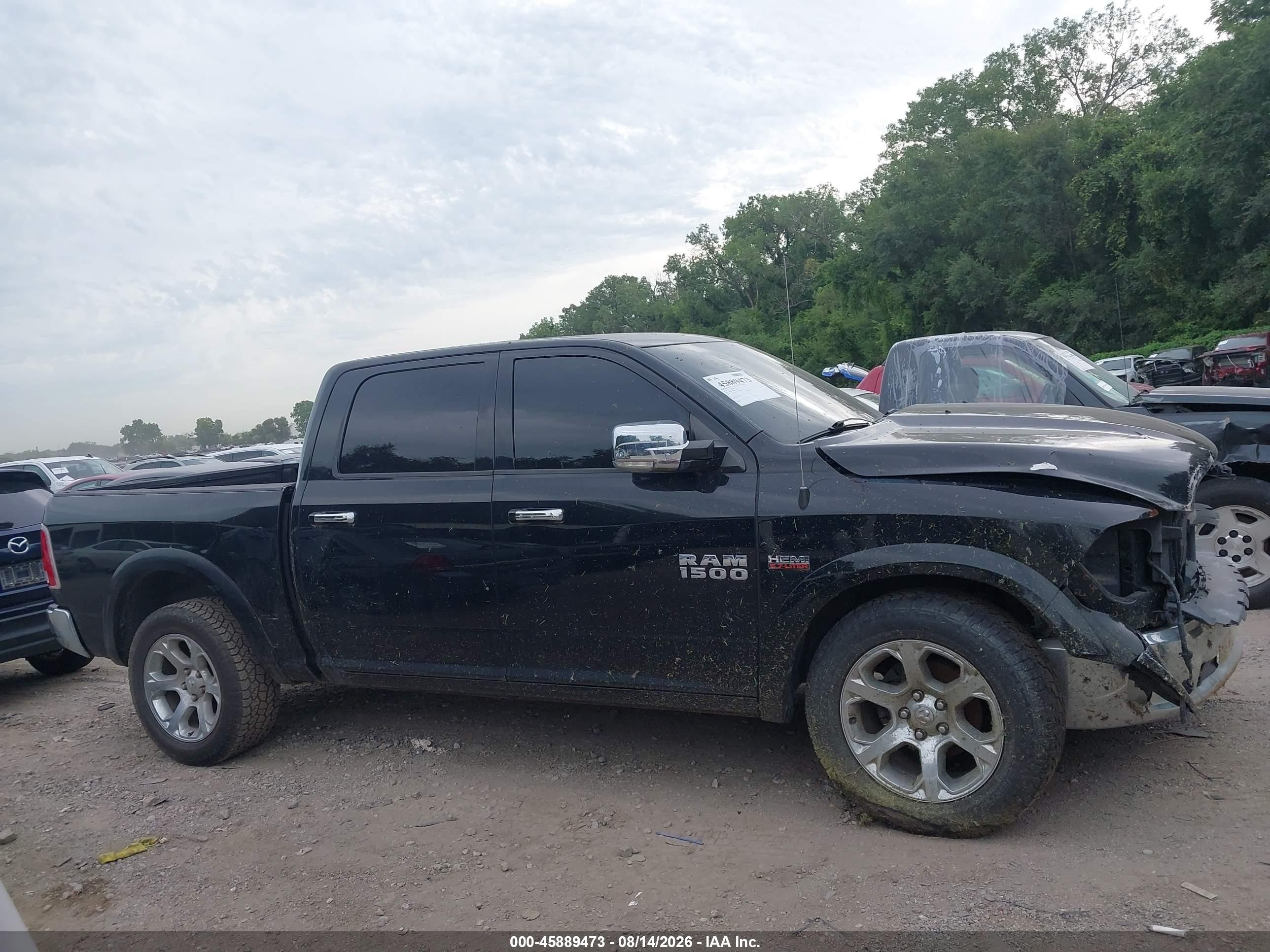 2014 Ram 1500 Laramie Black vin: 1C6RR7NT4ES449368