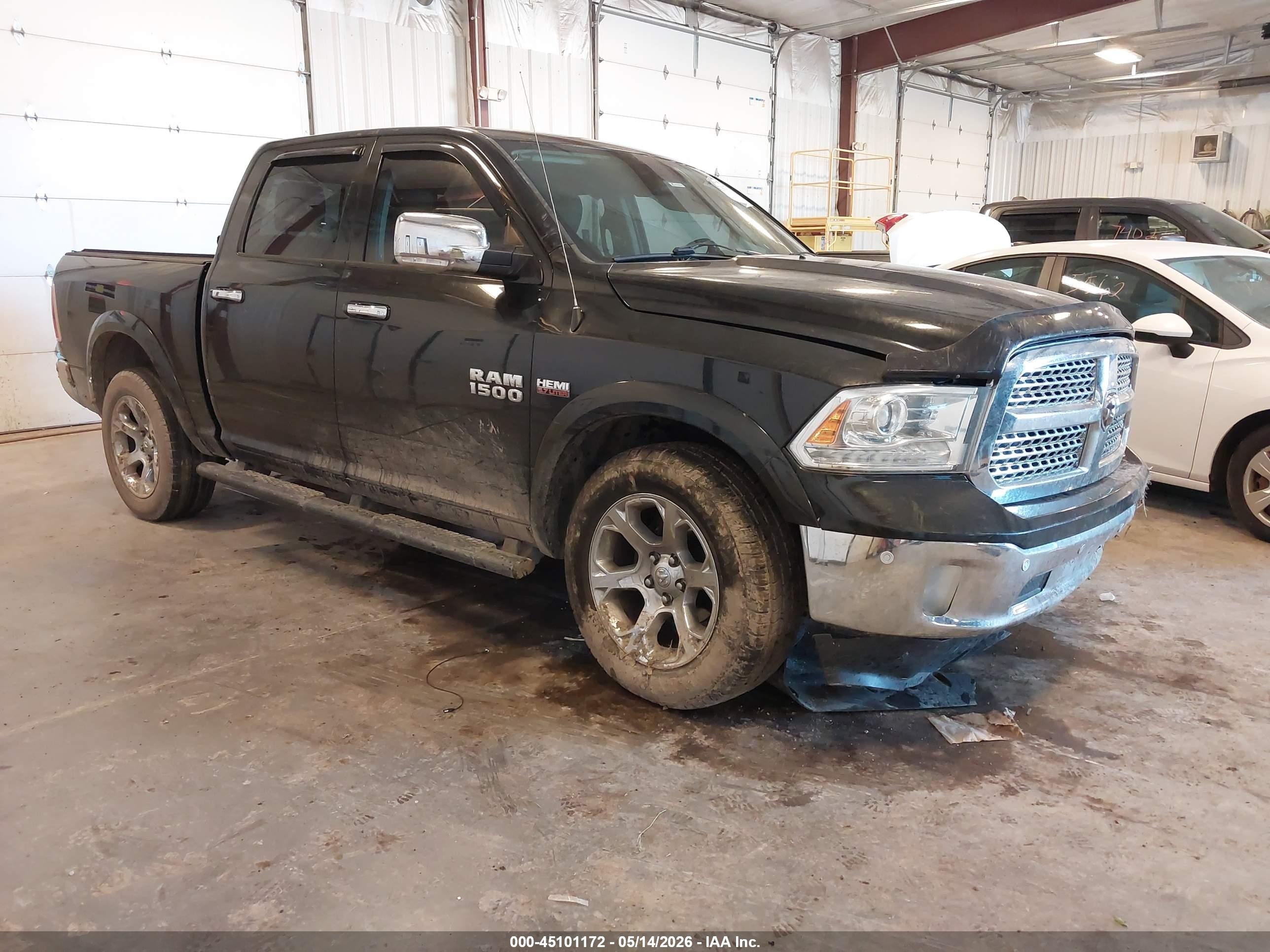 2015 Ram 1500 Laramie Black vin: 1C6RR7NT4FS643013