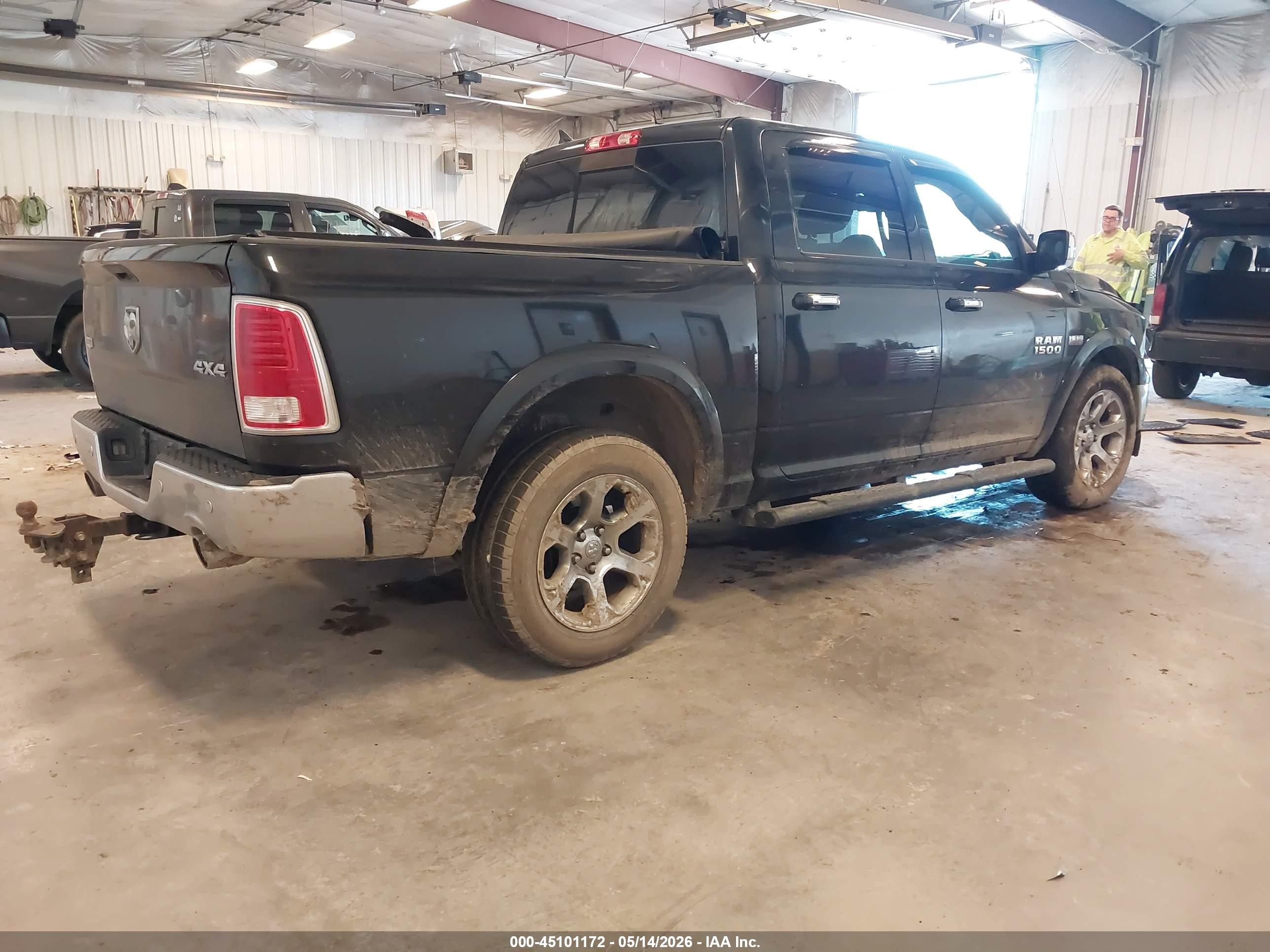 2015 Ram 1500 Laramie Black vin: 1C6RR7NT4FS643013