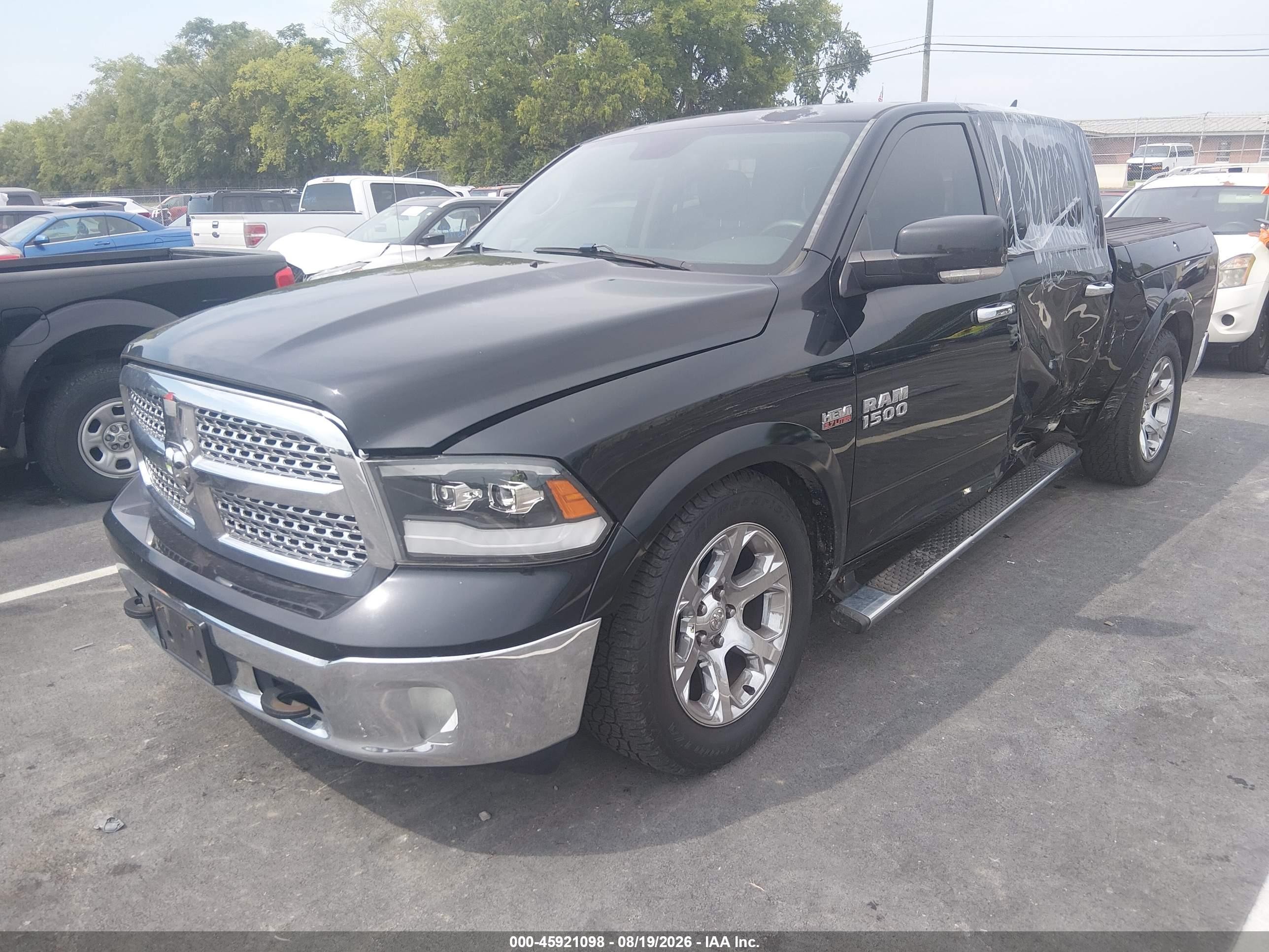 2013 Ram 1500 Laramie Black vin: 1C6RR7NT5DS646869