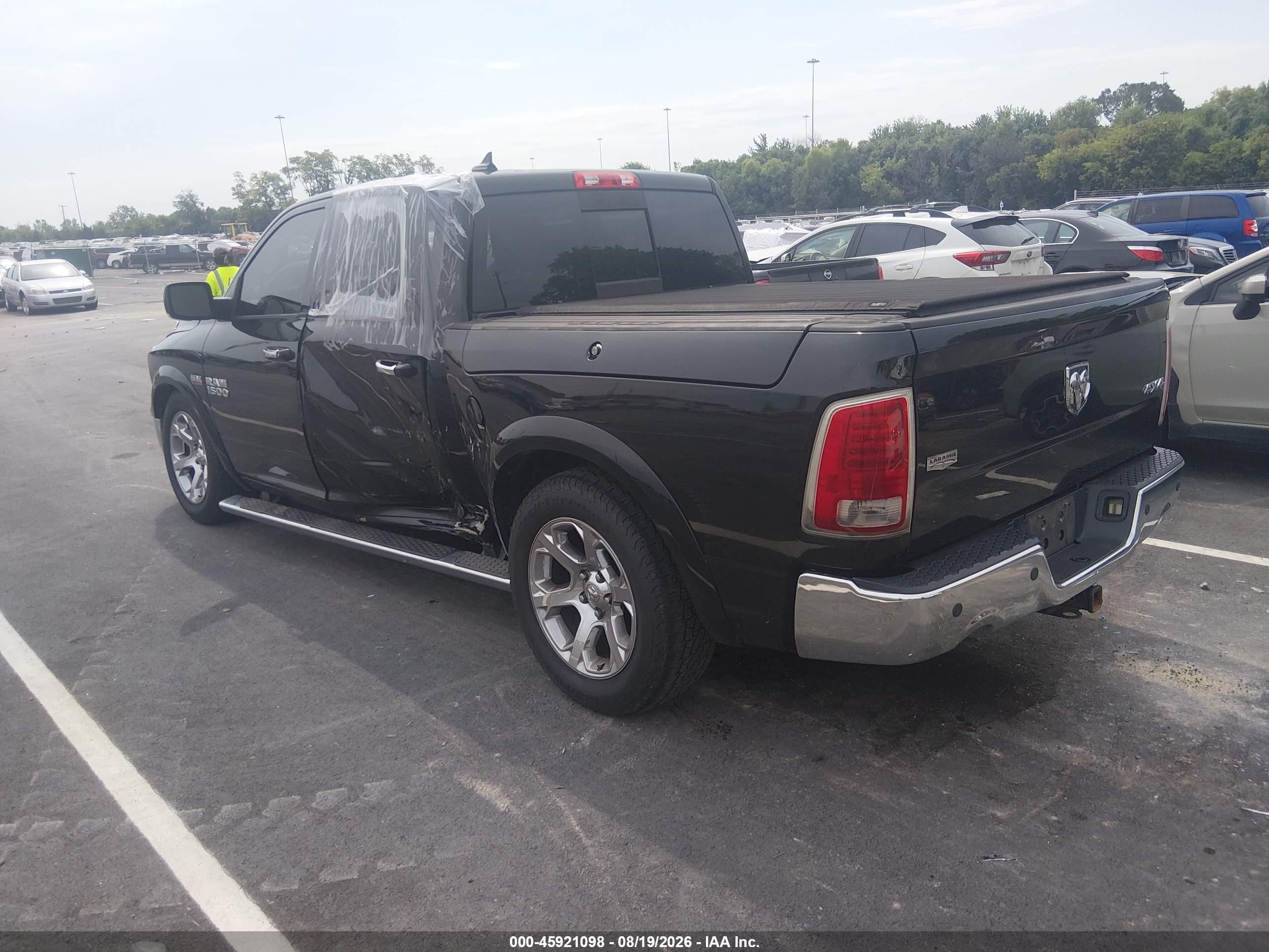 2013 Ram 1500 Laramie Black vin: 1C6RR7NT5DS646869