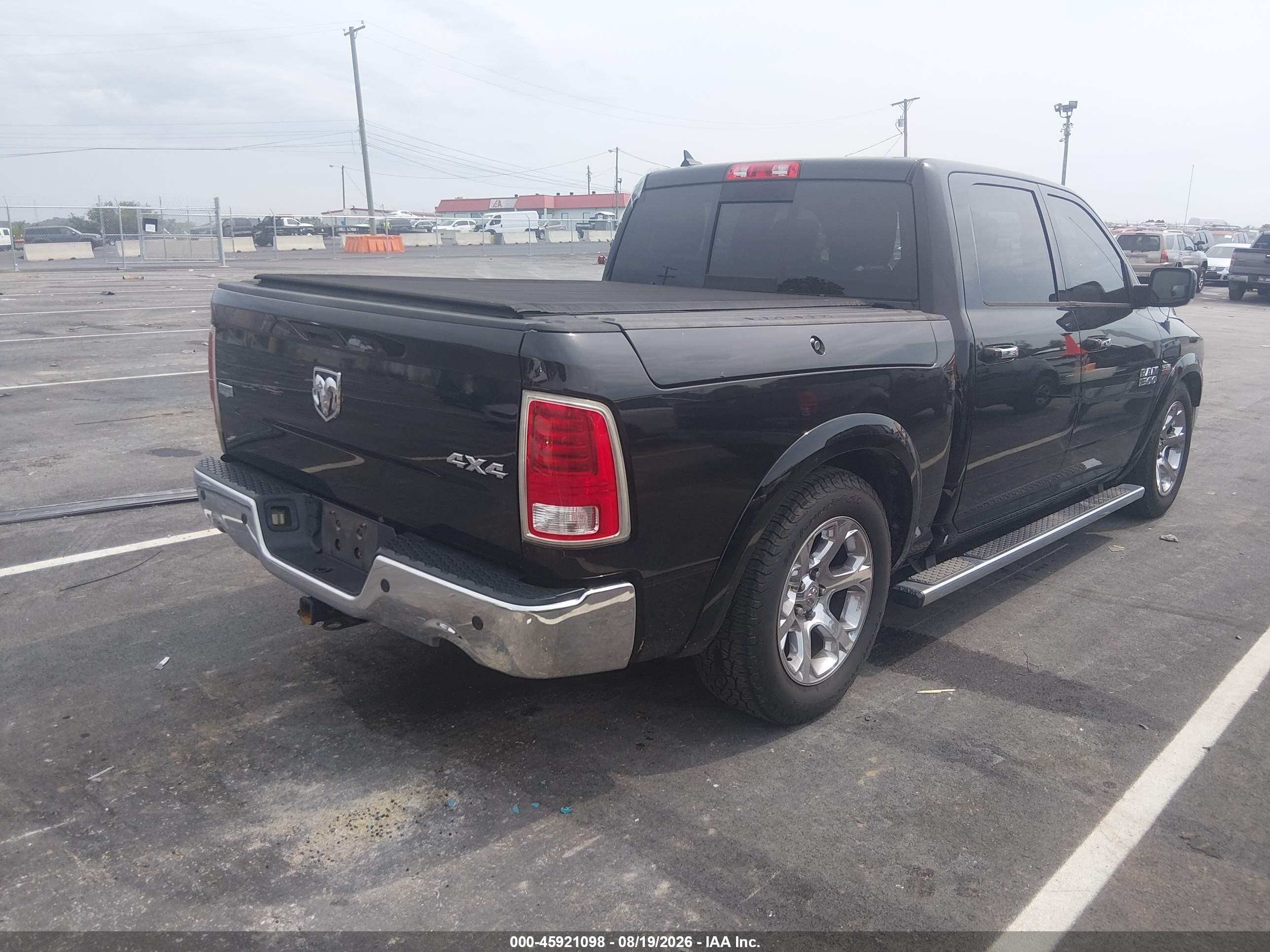 2013 Ram 1500 Laramie Black vin: 1C6RR7NT5DS646869